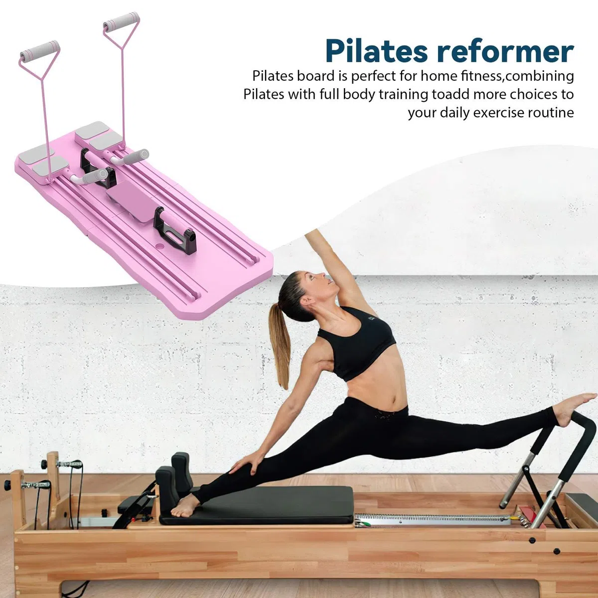 Machine de réforme physique de pilates pliable pour entraînement à domicile, planche de pilates, planche abdominale multifonction, équipement d’entraînement pour abdominaux
