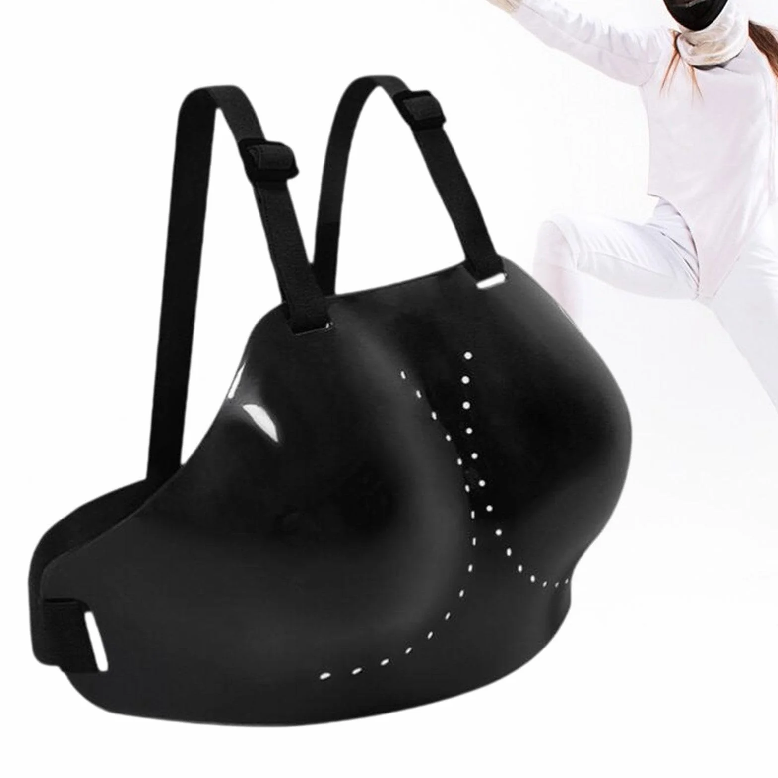 Plastron Fencing Armure de Poitrine Protection Ergonomique en PP Bretelles Ajustables Femmes