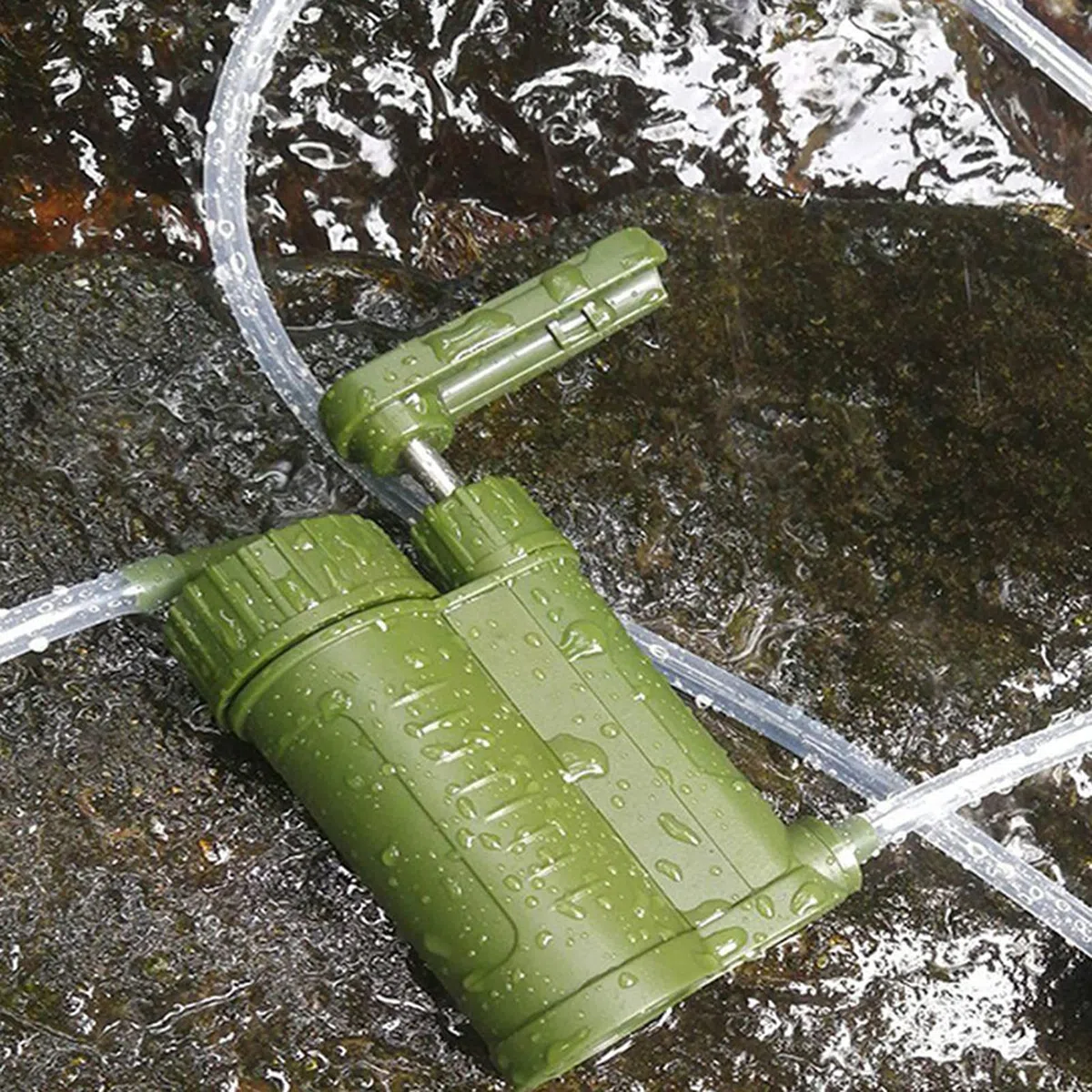 Filtres à Eau de Camping Pompe Portable Carbone 0,01 Micron Filtre à Eau Paille système de Filtration d'eau purificateur d'eau pour Camping randonnée