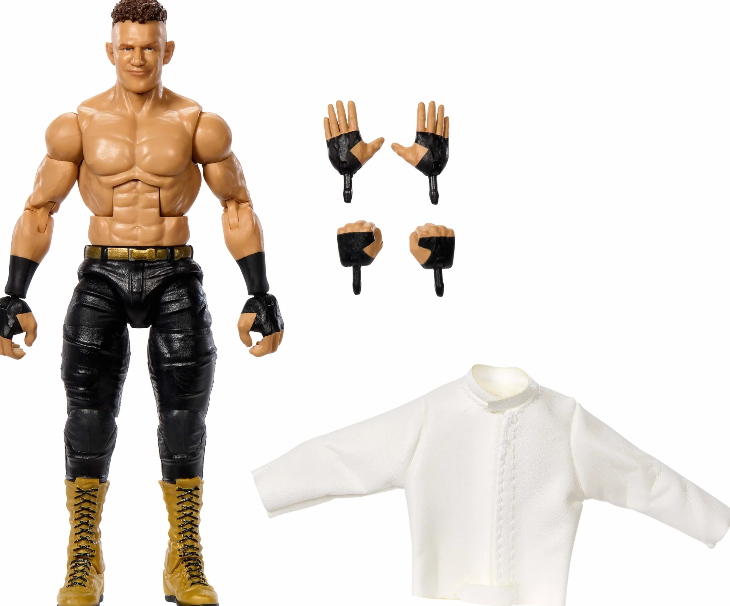 Mattel WWE Elite Figurine d'action et accessoires de collection Channing « Stacks » Lorenzo avec 25 points d'articulation, look réaliste et mains interchangeables