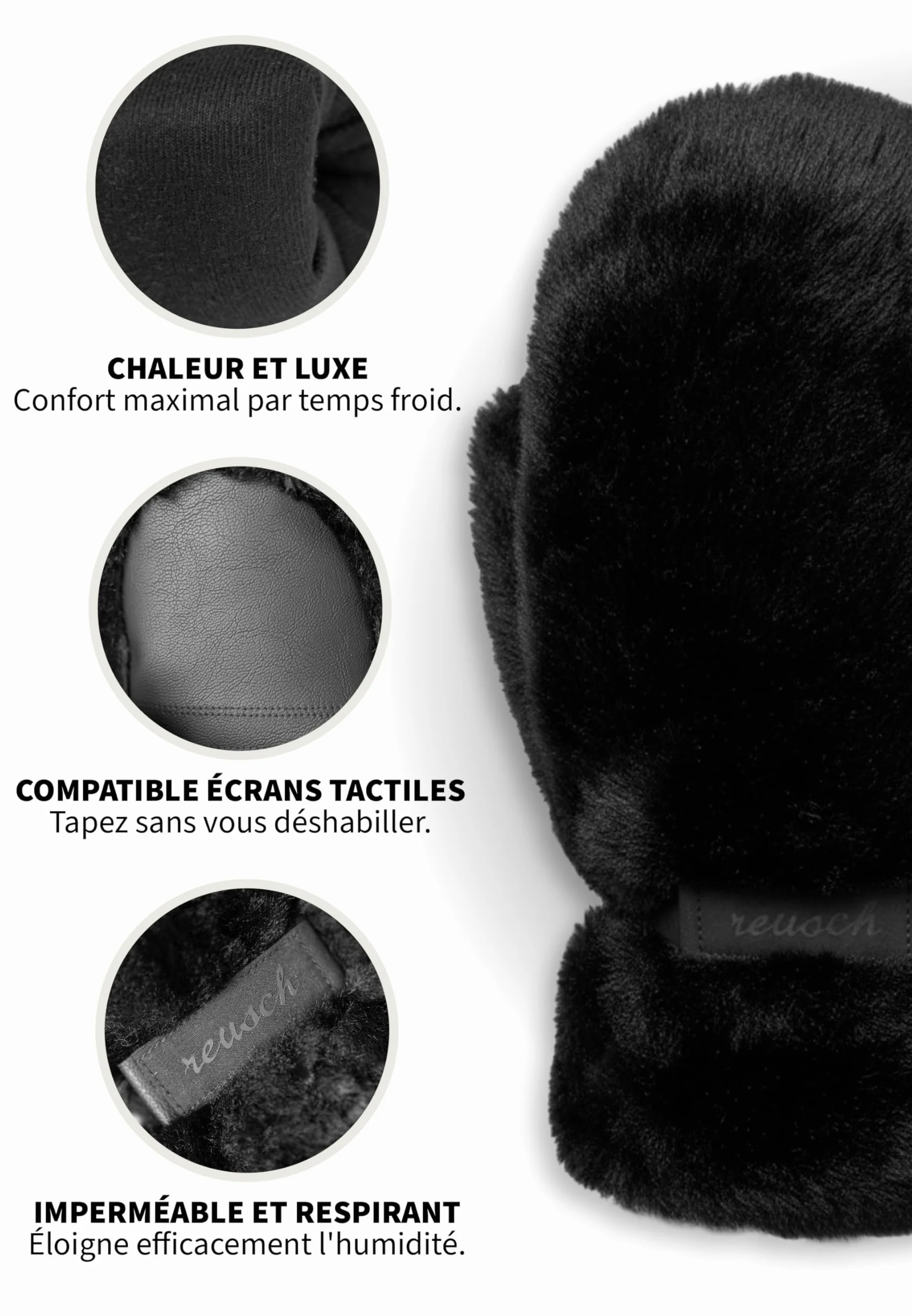 Reusch Molly Moufles Femmes Primaloft Gold Gants Hiver Imperméables Coupe-Vent Tactile