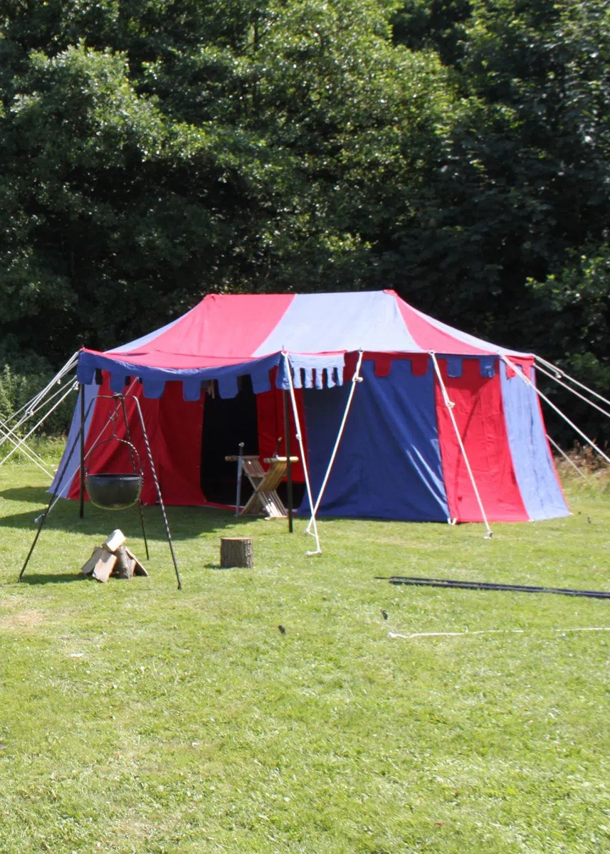 Haute Qualité Ritter Tente Bourgogne Historique, 3 x 5 m LARP Roulement Tente médiéval viking couleurs assorties
