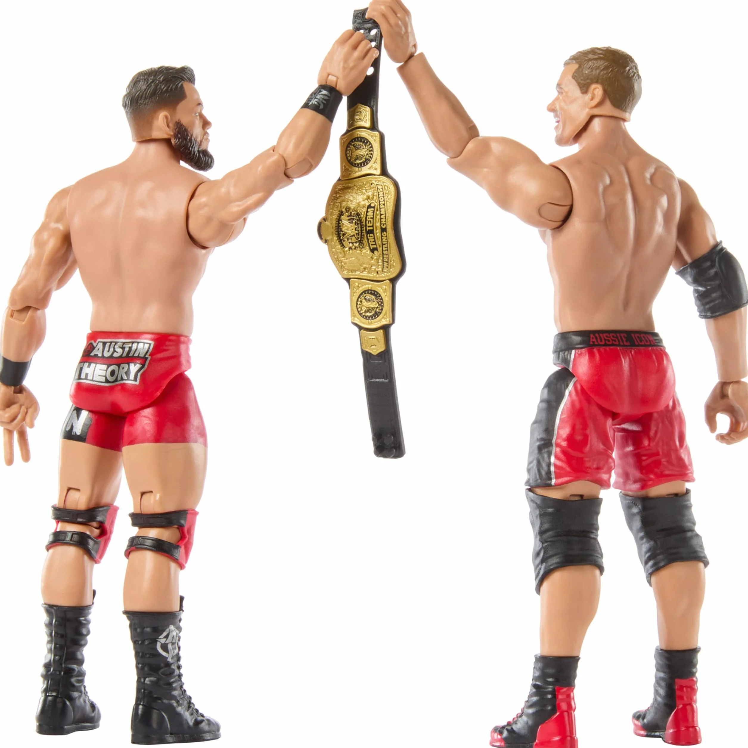 Mattel WWE Main Event Showdown Lot de 2 figurines avec accessoire, série #22 Austin Theory et Grayson Waller à collectionner, 15,2 cm