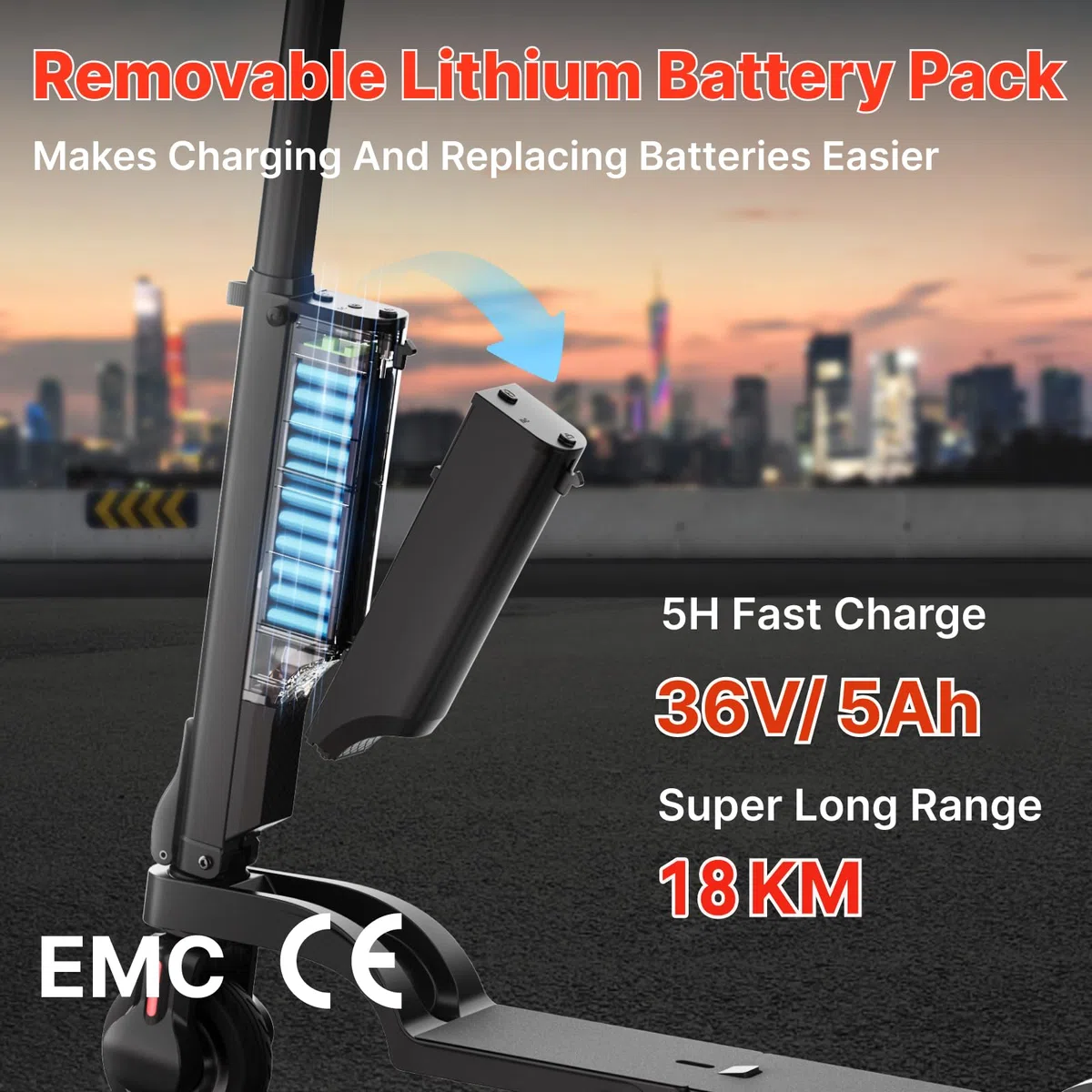 HX X6/X8 Trottinette Électrique Adulte, Batterie Amovible Scooter Électrique Adulte, Moteur 350/500W, 5.5/10" Pouces, Vitesse 25Km/H, Autonomie 15-40Km, Double Freinage,APP