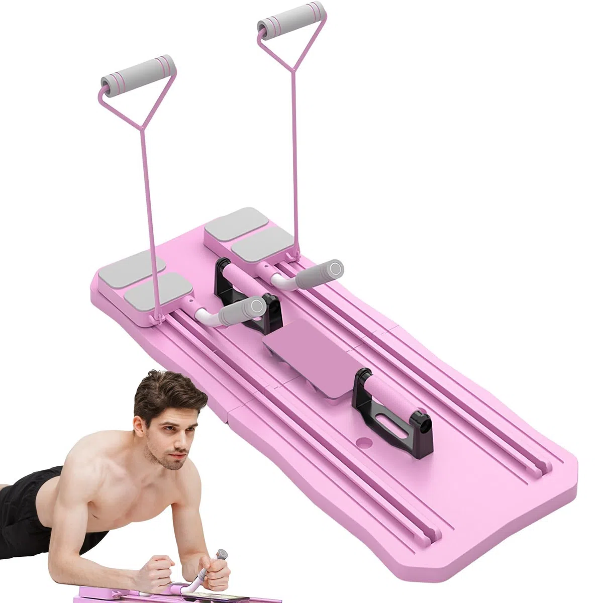 Machine de réforme physique de pilates pliable pour entraînement à domicile, planche de pilates, planche abdominale multifonction, équipement d’entraînement pour abdominaux