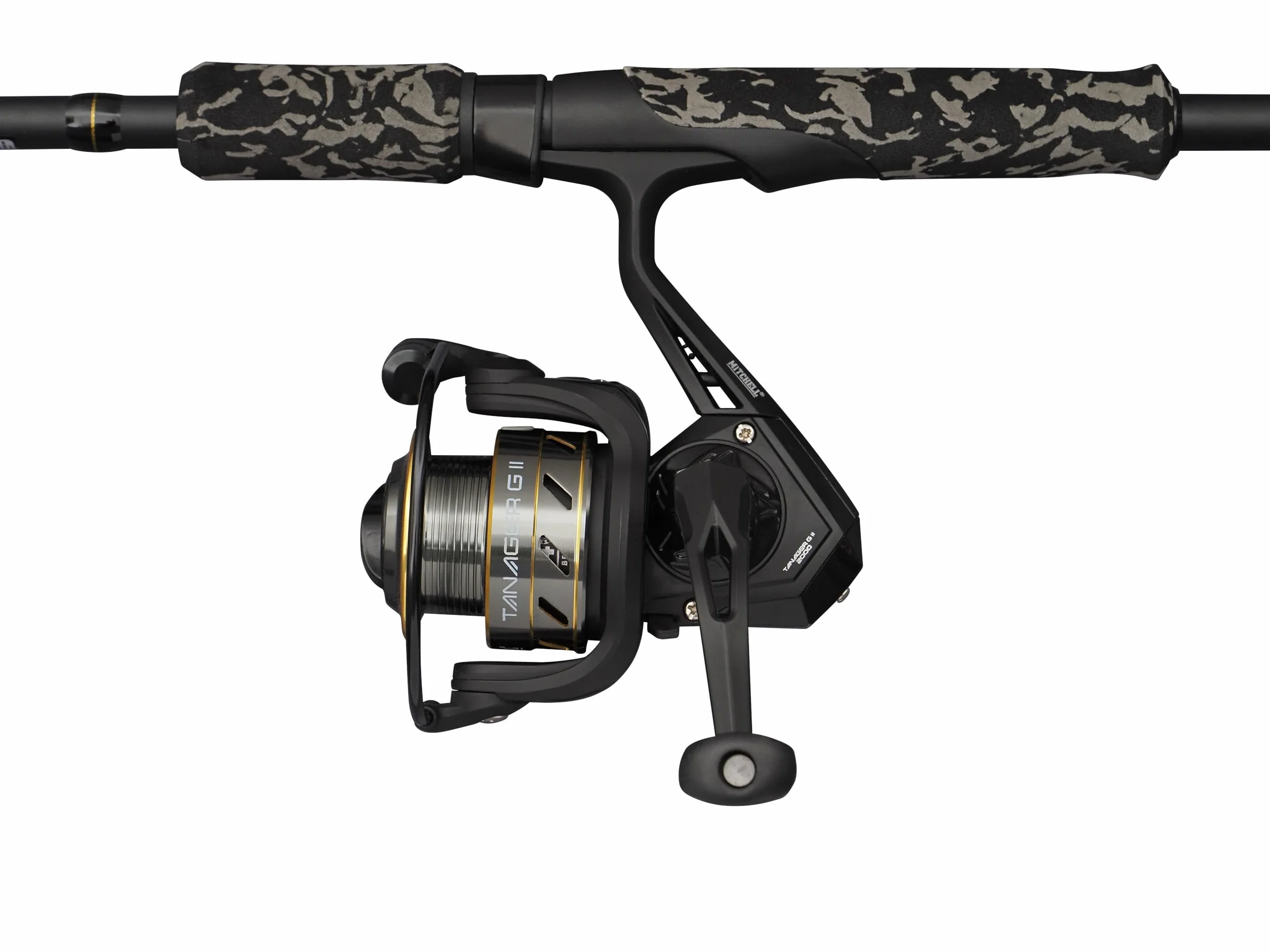 Mitchell Tanager G2 Spin Combo | Ensemble Canne à pêche Spinning et Moulinet pour la pêche en Eau Douce | Débutants et intermédiaires | Noir, Canne modérée | Plusieurs Options Disponibles