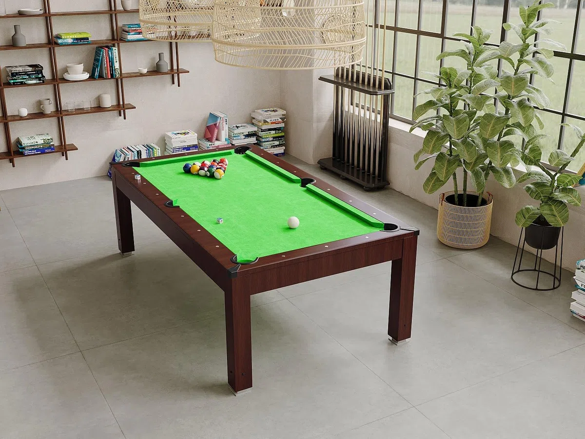 Vente-unique - Table Transformable - Billard IMPERIALE - Hauteur Ajustable - 207 x 114 x 79 cm