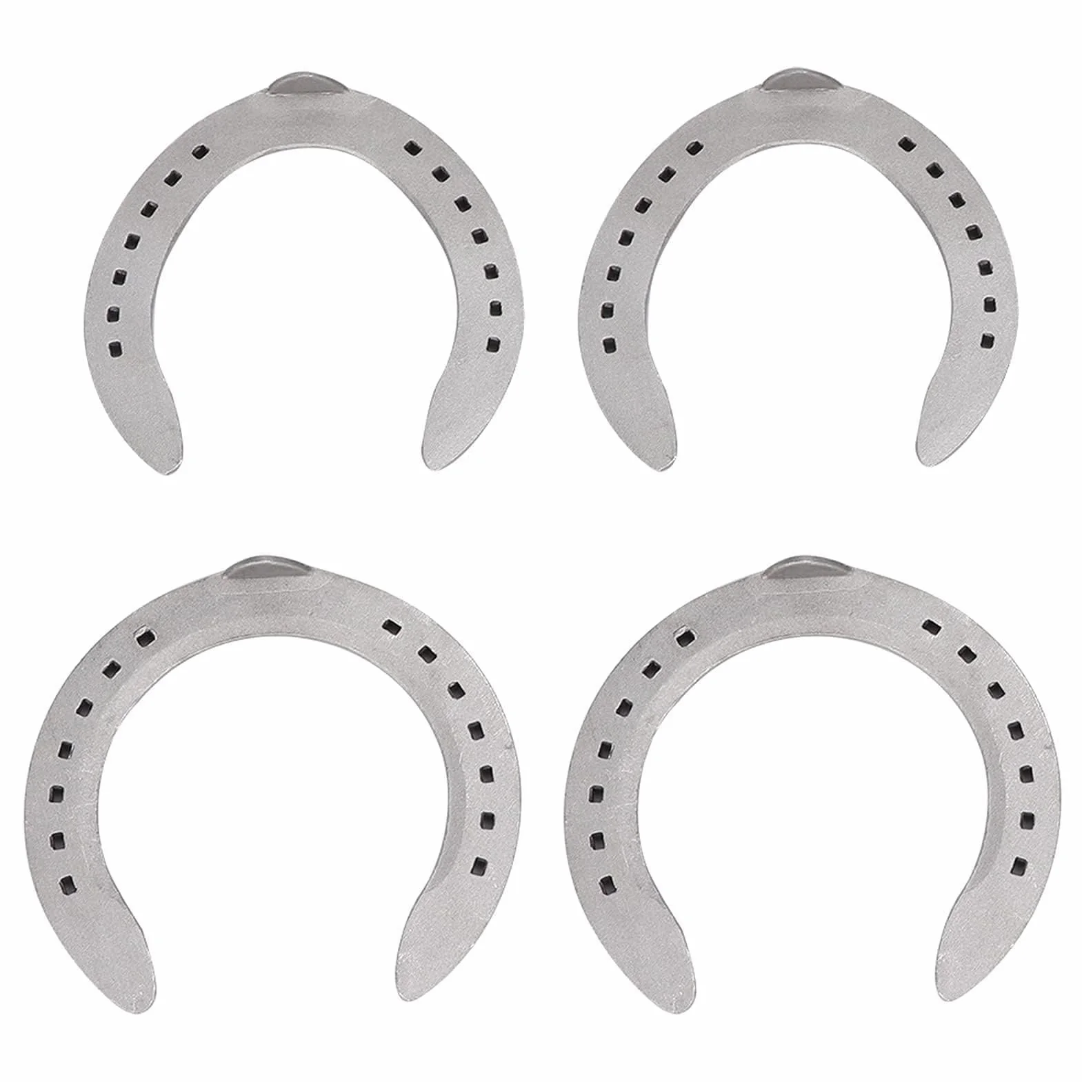 Zerodis Fer à Cheval en Alliage d'Aluminium, Kit de 4 Pièces, Antidérapant, Résistant à l'usure, pour Courses de Chevaux et Équitation