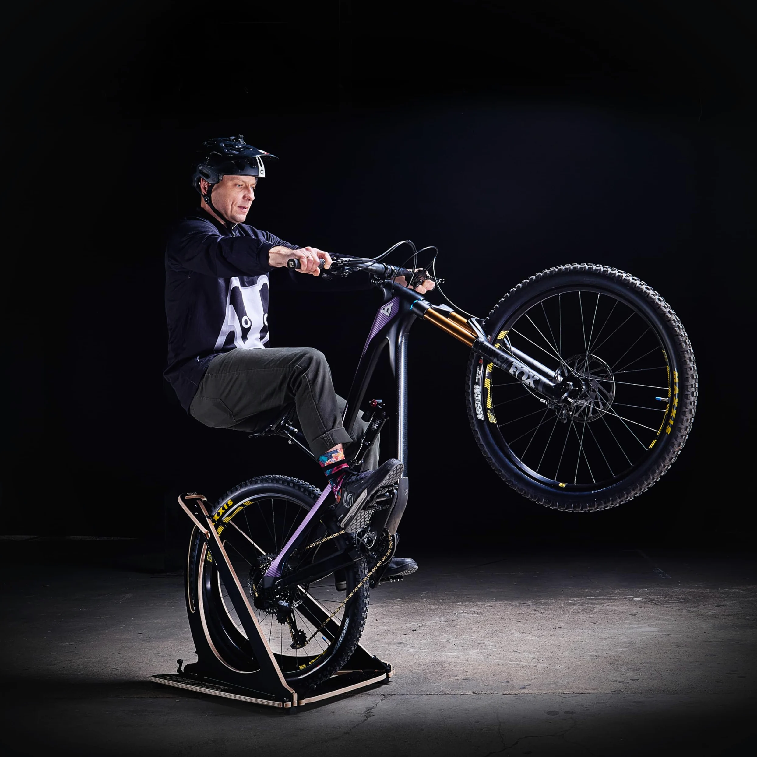 MTB Hopper Machine d'équilibre Manuelle pour VTT - Entraîneur d'équilibre Manuel avec Nez de Roue arrière - Béquille de vélo d'intérieur