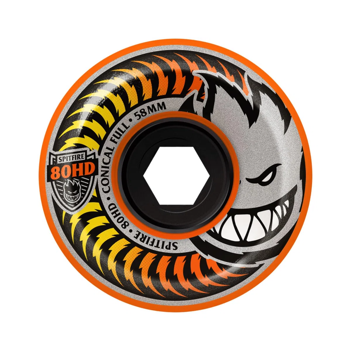 Spitfire Roues de skateboard 58 mm 80HD orange conique Full