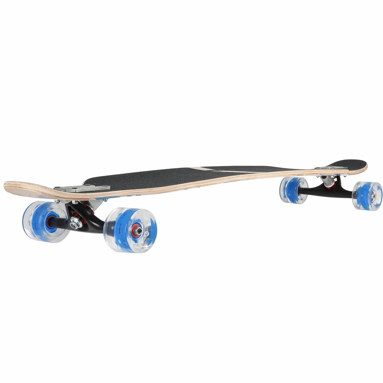 Flex2 Longboard Camber planche à roulettes fleur bleue LED bois d'érable jusqu'à 84 kg
