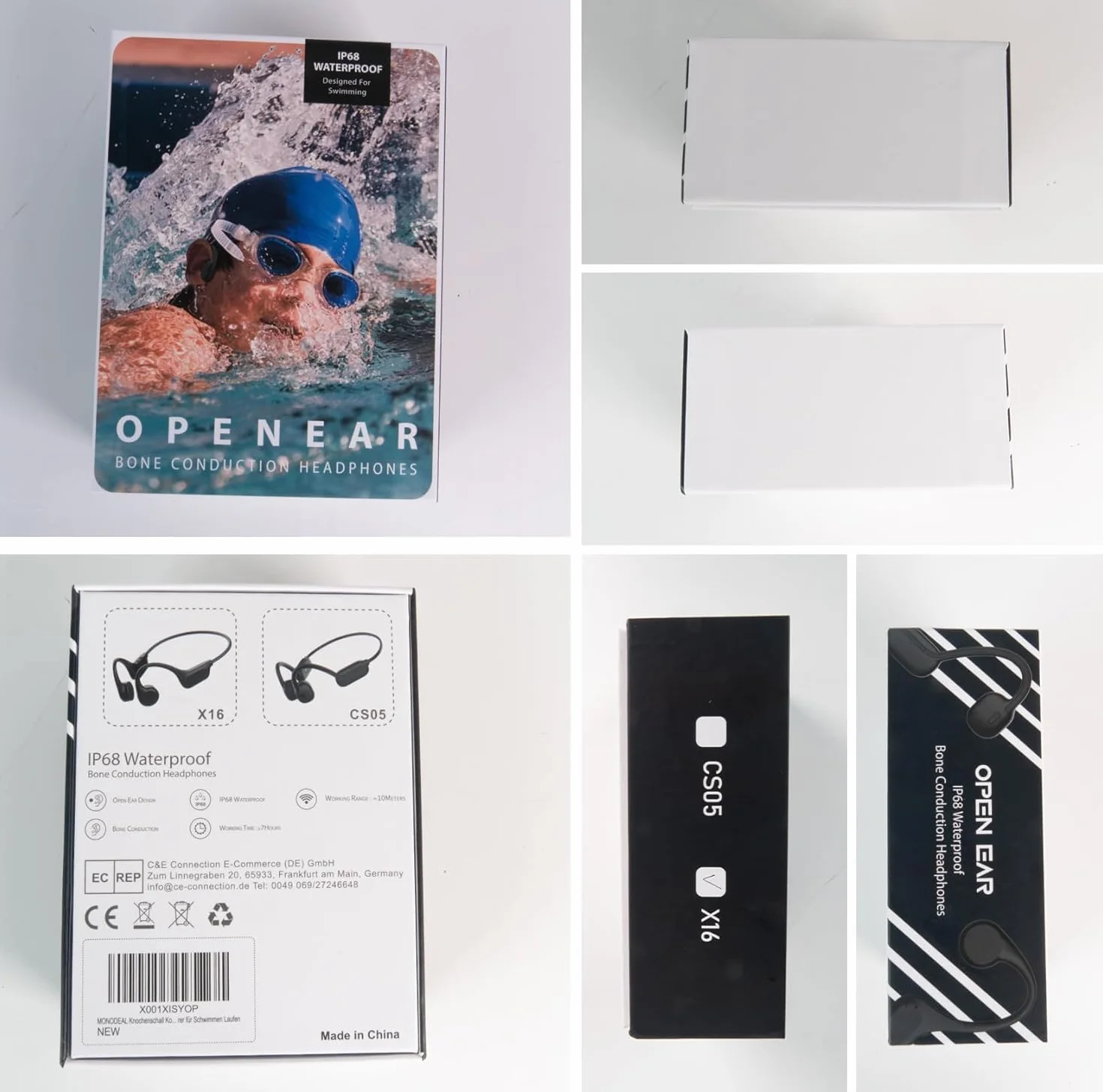 MONODEAL Casque Conduction Osseuse Natation Bluetooth 5.3 IP68 MP3 32GB Etanche