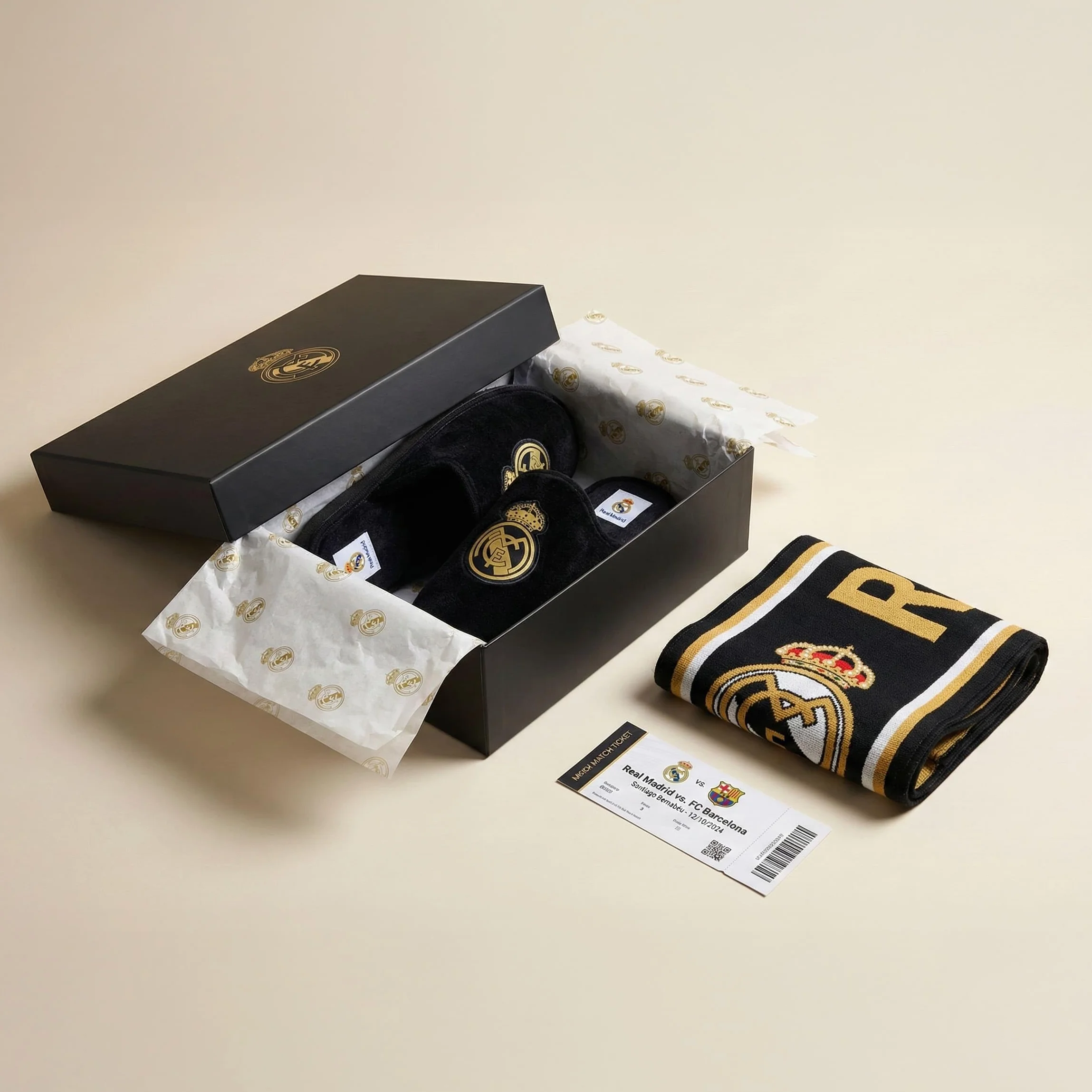 MARPEN Chaussures de maison Real Madrid CF officielles saison 24/25 homme femme légères hiver