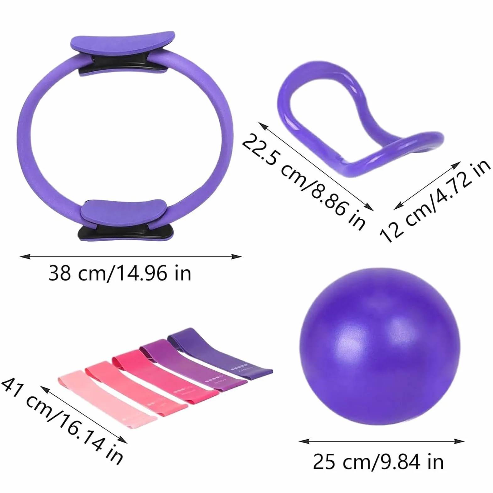 Générique Kit Pilates Maison, Ensemble De Yoga Et Pilate Femme, Pilates Essential Kit, Accessoires Entraînement À Domicile Gym Set pour Femme Enceinte, Récupération, Studio Et Entraînement À Domicile