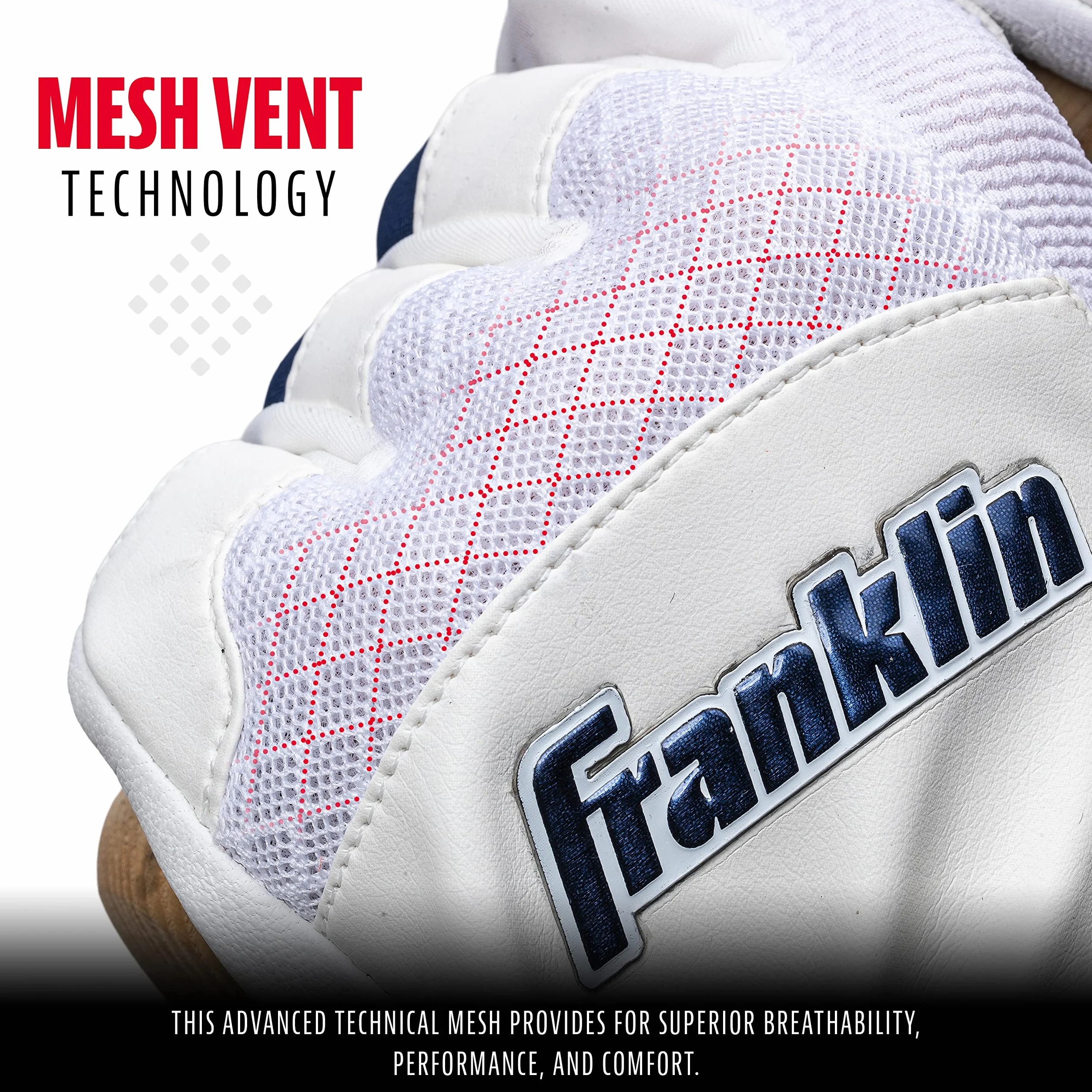 Franklin Sports MLB Shok-Sorb X Gants de frappeurs pour Baseball + Softball – Paire de Gants rembourrés Anti-piqûres pour Adultes et Jeunes – Plusieurs Couleurs et Tailles