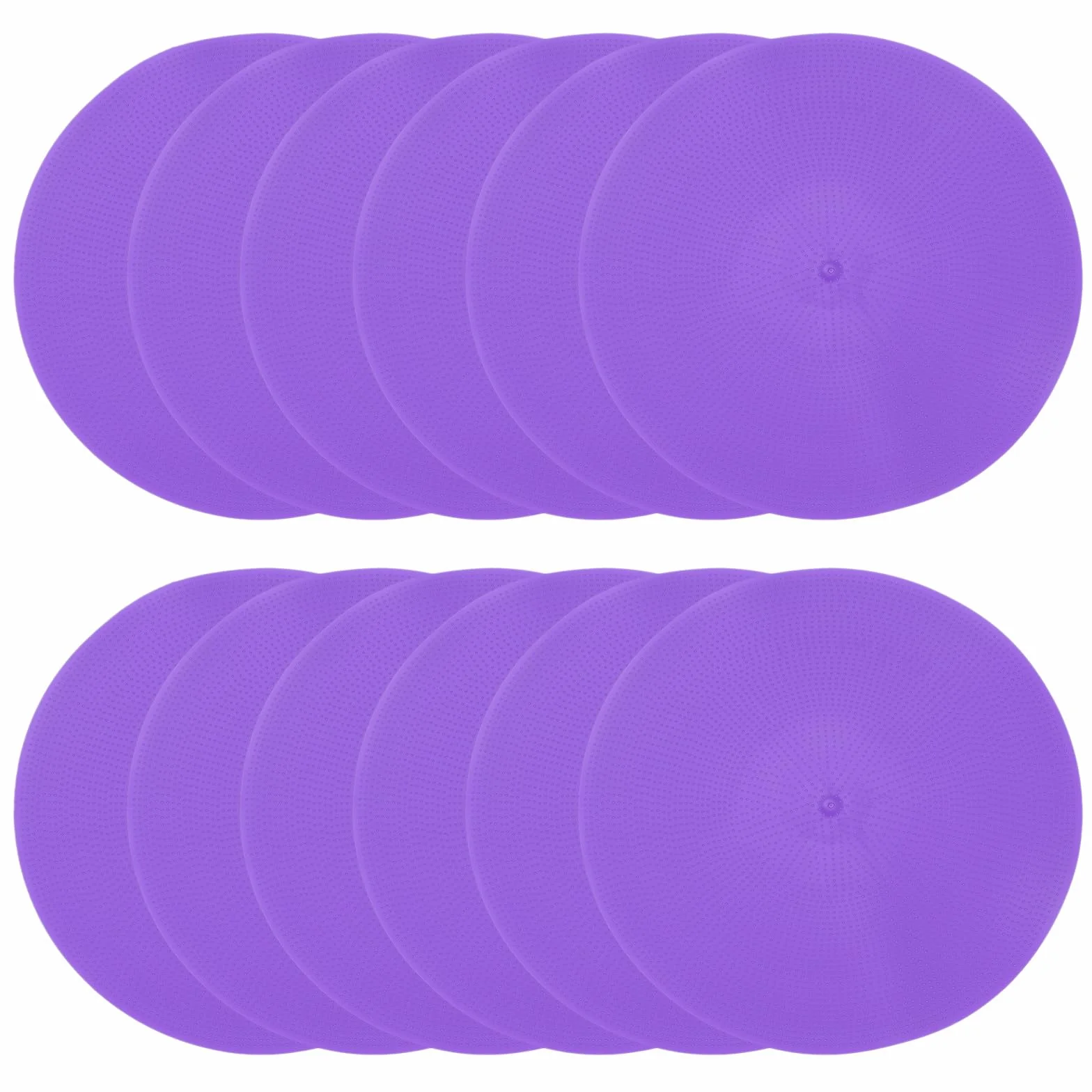 PATIKIL Marqueurs de Repérage 9 Pouces, 12 Pièces Cônes Plats Antidérapants pour Gymnase Entraînement de Vitesse, Violet