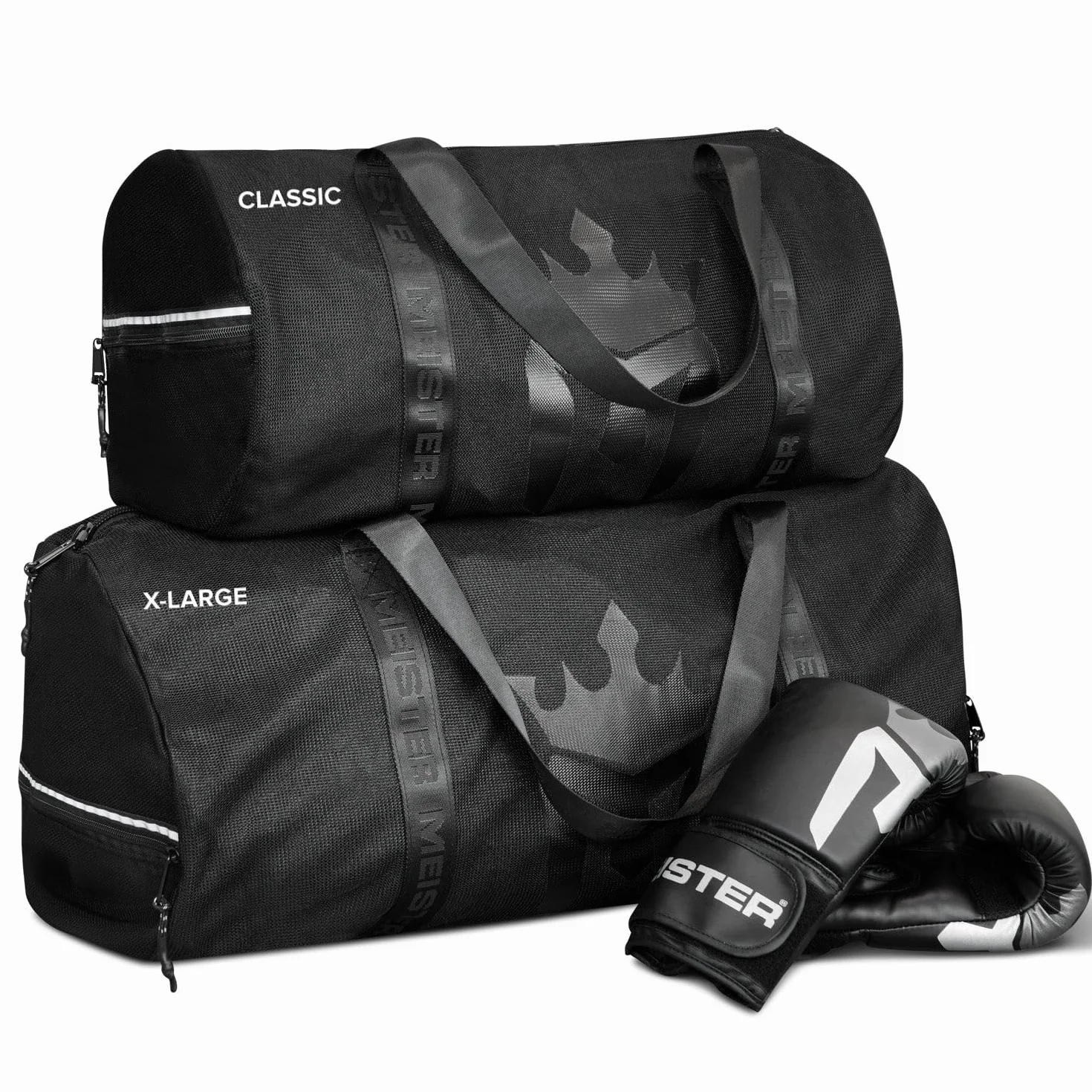 Meister Sac de Sport Respirant X-Large en Mesh à Mailles chaîne - V2.0 Noir