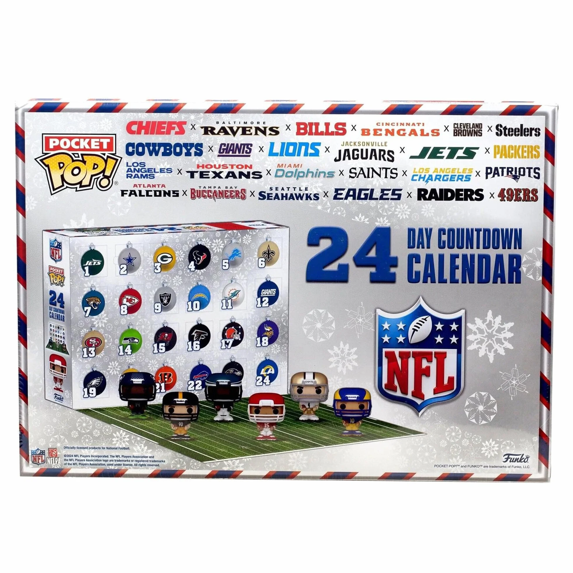 NFL Football 2024 Edition Funko Pocket Pop Calendrier de l'Avent
