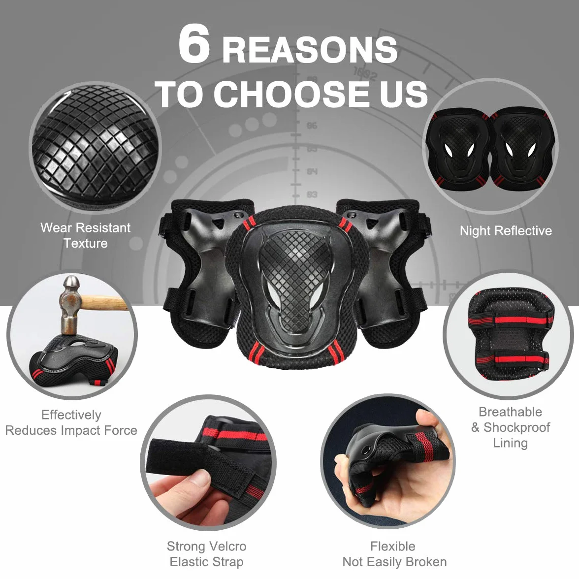 SelfLove Casque de vélo Ensemble de protection sportif pour scooter BMX cyclisme patinage (Medium)
