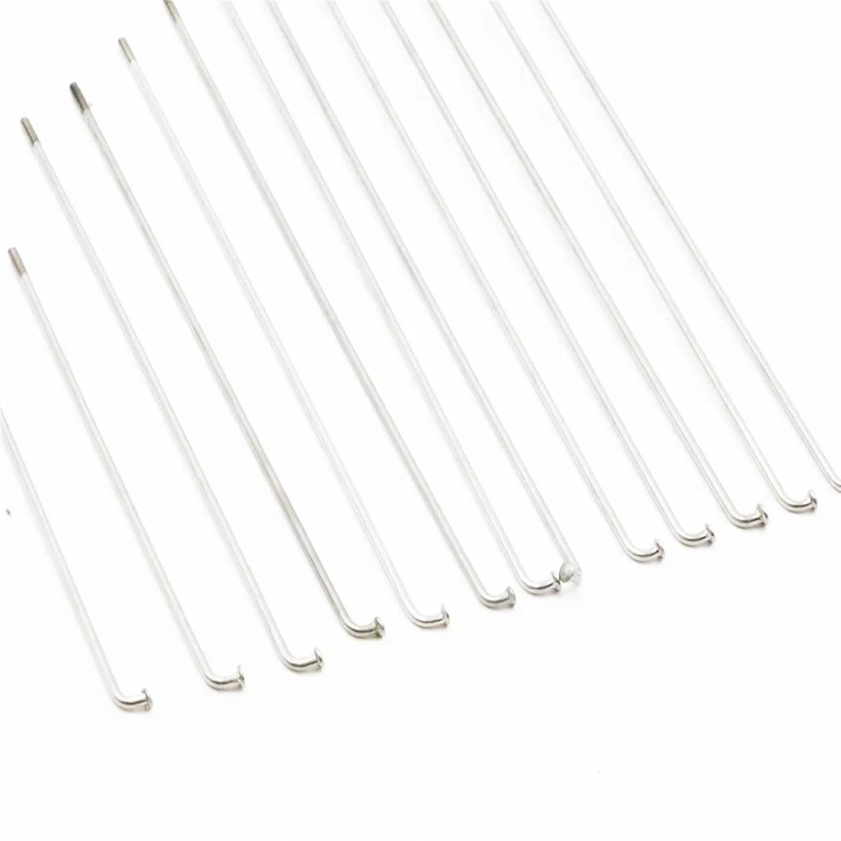 Rayons de vélo électrique 36 pièces pour roue de moteur 12G/K rayons de vélo courbés vélo électrique rayons de roue en acier argenté pour VTT vélo de route (couleur : 12G 220MM)