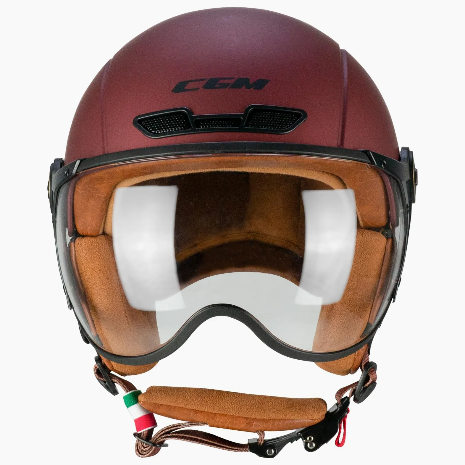 CGM EBI Casque de Ski Unisexe pour Adulte, Bordeaux satiné, M (57-58cm)