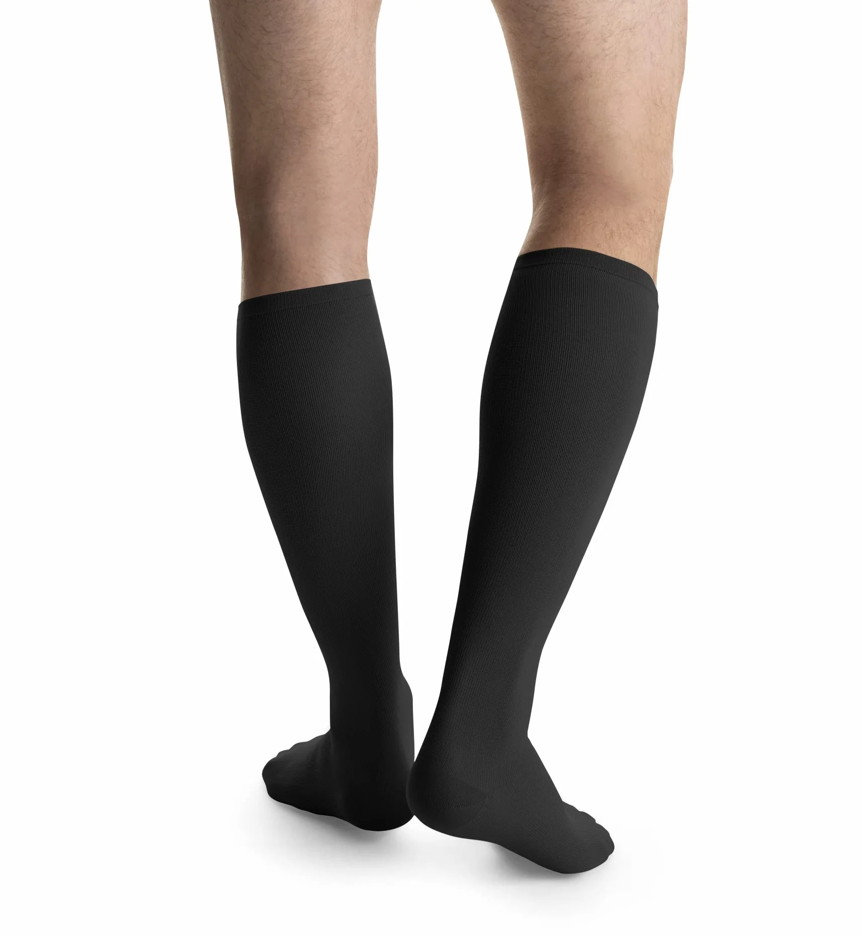 JOBST Chaussettes de voyage pour homme et femme - Aide à prévenir la thrombose en voyage - Douces et respirantes grâce à 33% de coton - Noir - Taille 4