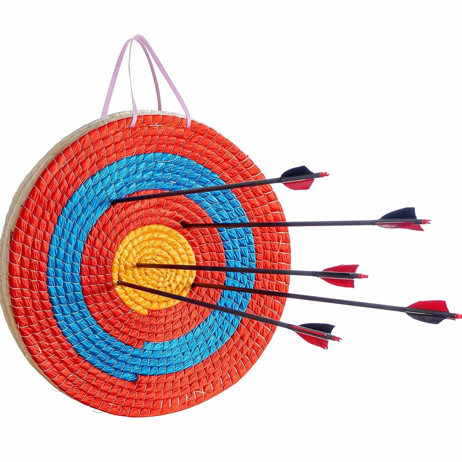 Cible tir à l'arc - Cible en Paille résistante aux intempéries pour Adultes & Enfants I Cible en Paille pour Arc et flèches & arbalète, Accessoires tir à l'arc, cibles pour tir