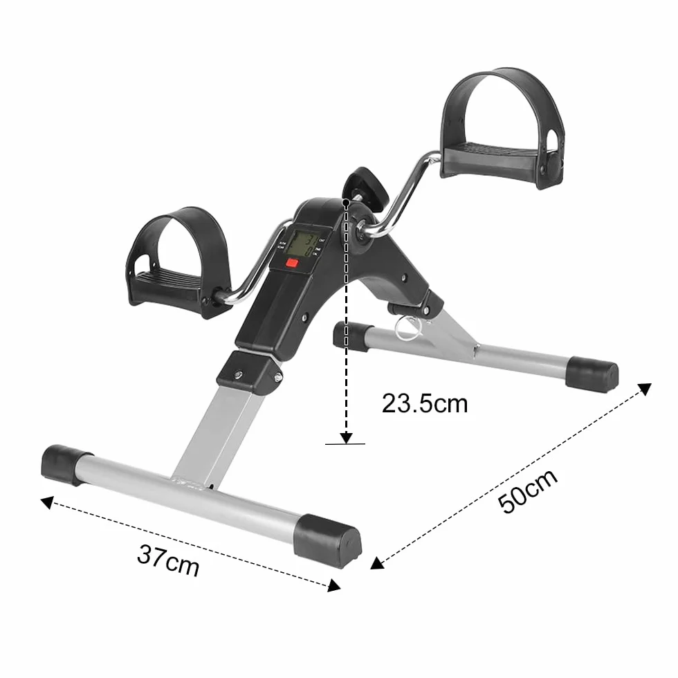Pédales Statiques,Mini Vélo D'état,Machines à Jambes,Entraînement des Bras et des Jambes Écran LCD et Résistance Réglable,Pedalier Mini Velo D Appartement Formateur