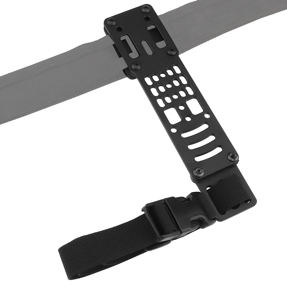 Zhongren Metal Modular Holster Adaptor Universal Expansion Board Adjustable Multi-Angle Hole Tactical Sinking Holster Drop Leg Hanging Plate Compatible Safariland QLS, G-Code, Blackhawk Models