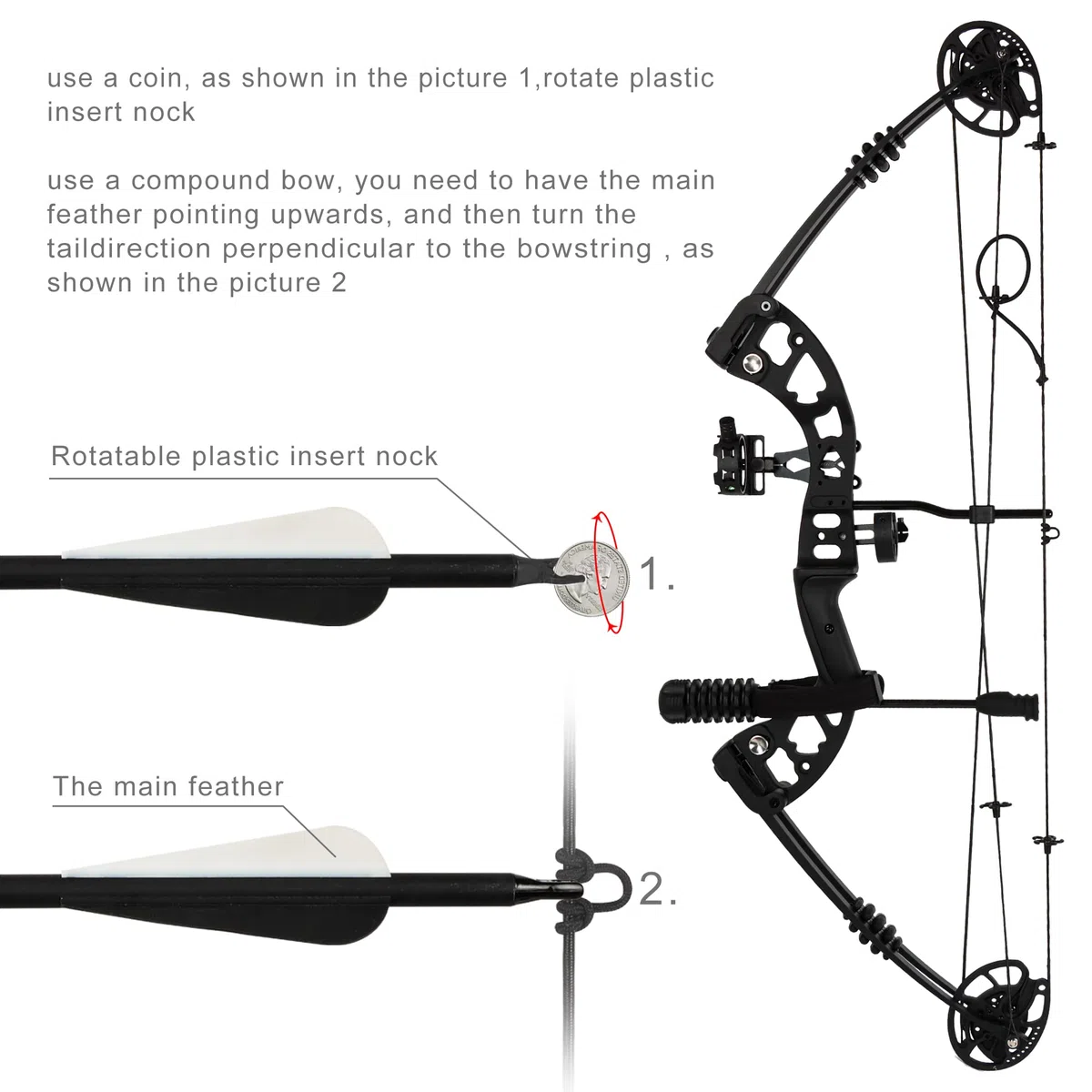 Kit Arc à Poulies pour la Chasse à l’Arc Arcs Compounds Set 30-40 Livres Réglable Arc de Chasse pour Adulte tir en Plein air droitier ​avec Accessoires et Flèches en Carbone