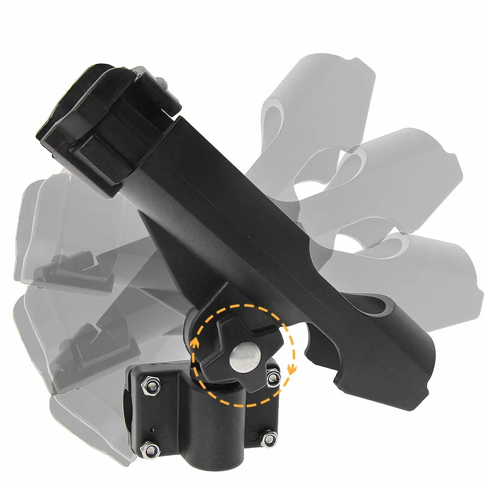 Support de Canne à Pêche pour Bateaux et Kayak à 360 ° Réglable et Rotatif - 2 Pièces