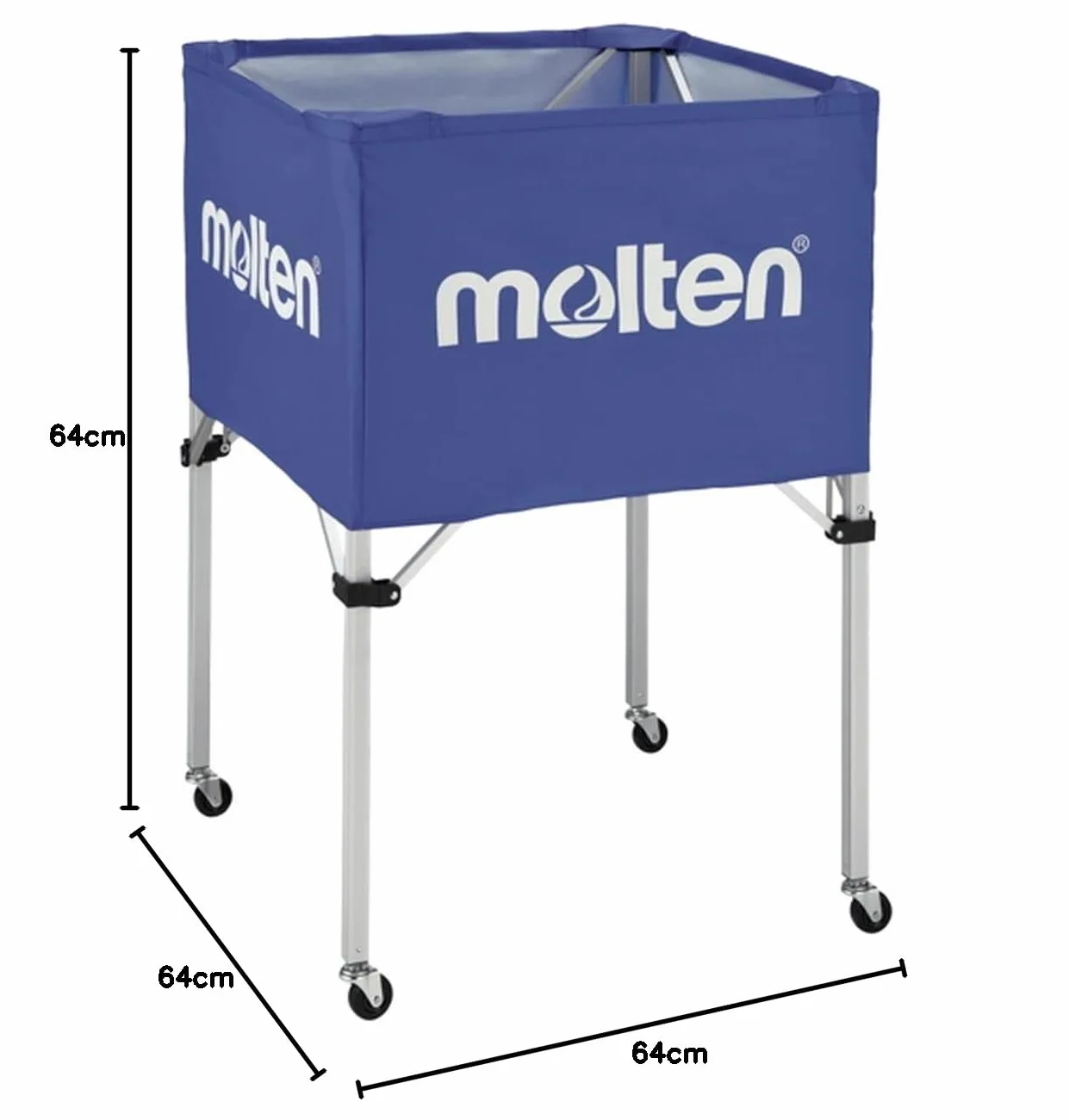 Molten BK0012 Chariot à balles Blue 64 x 64 x 64 cm