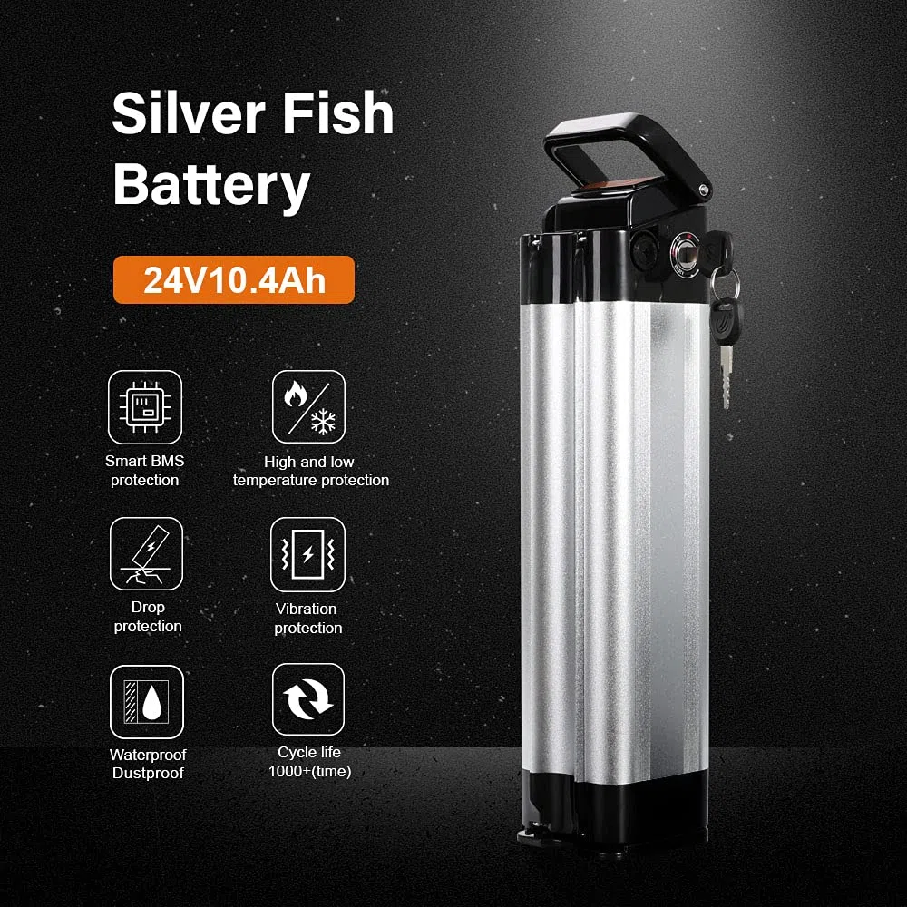 SEASON 24V 10.4Ah / 15.6Ah Ebike Batterie de Remplacement XH259-10J Vélo électrique Pedelec Battery ZL07010-F pour Phylion, MiFa, Trio u.a. (24V 10,4Ah 259Wh)