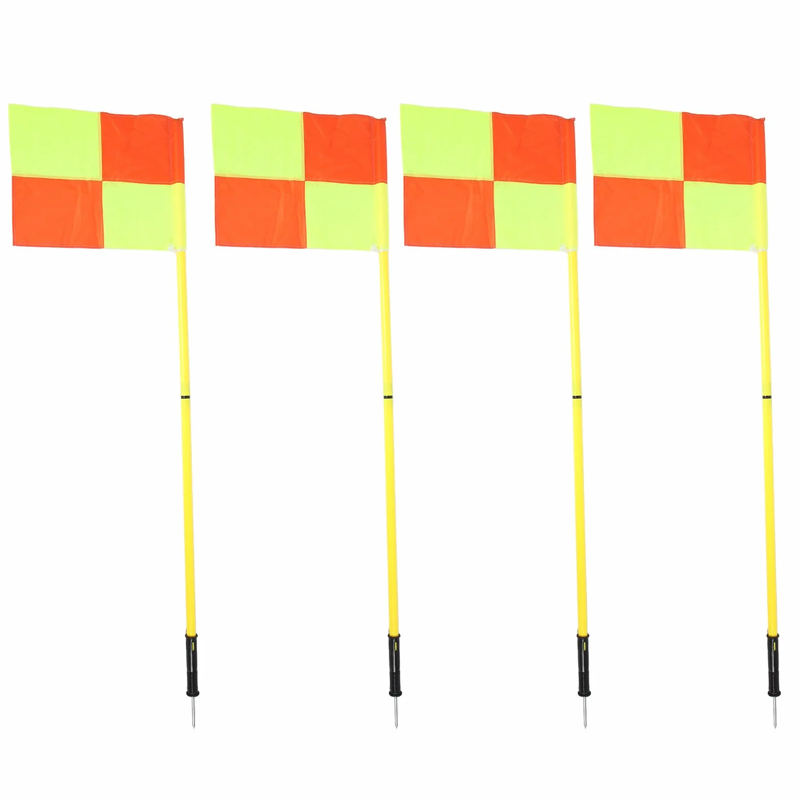 Drapeaux de Coin de Football, Lot de 4 Poteaux d'Agilité Portables de 1,5 M