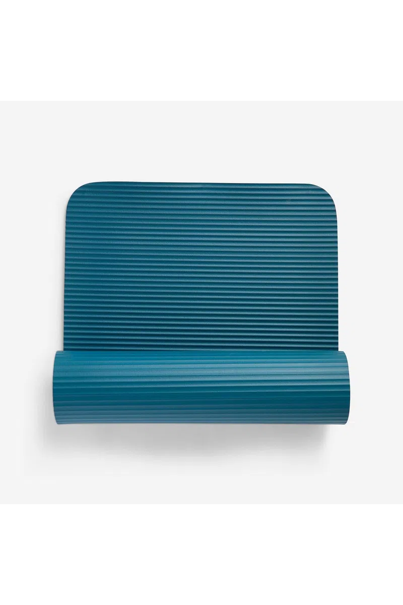 Tapis de sol pour pilates et gym douce - Solide et confortable - 160 cm x 55 cm x 10 mm - Poids 750 grammes - Couleur bleu