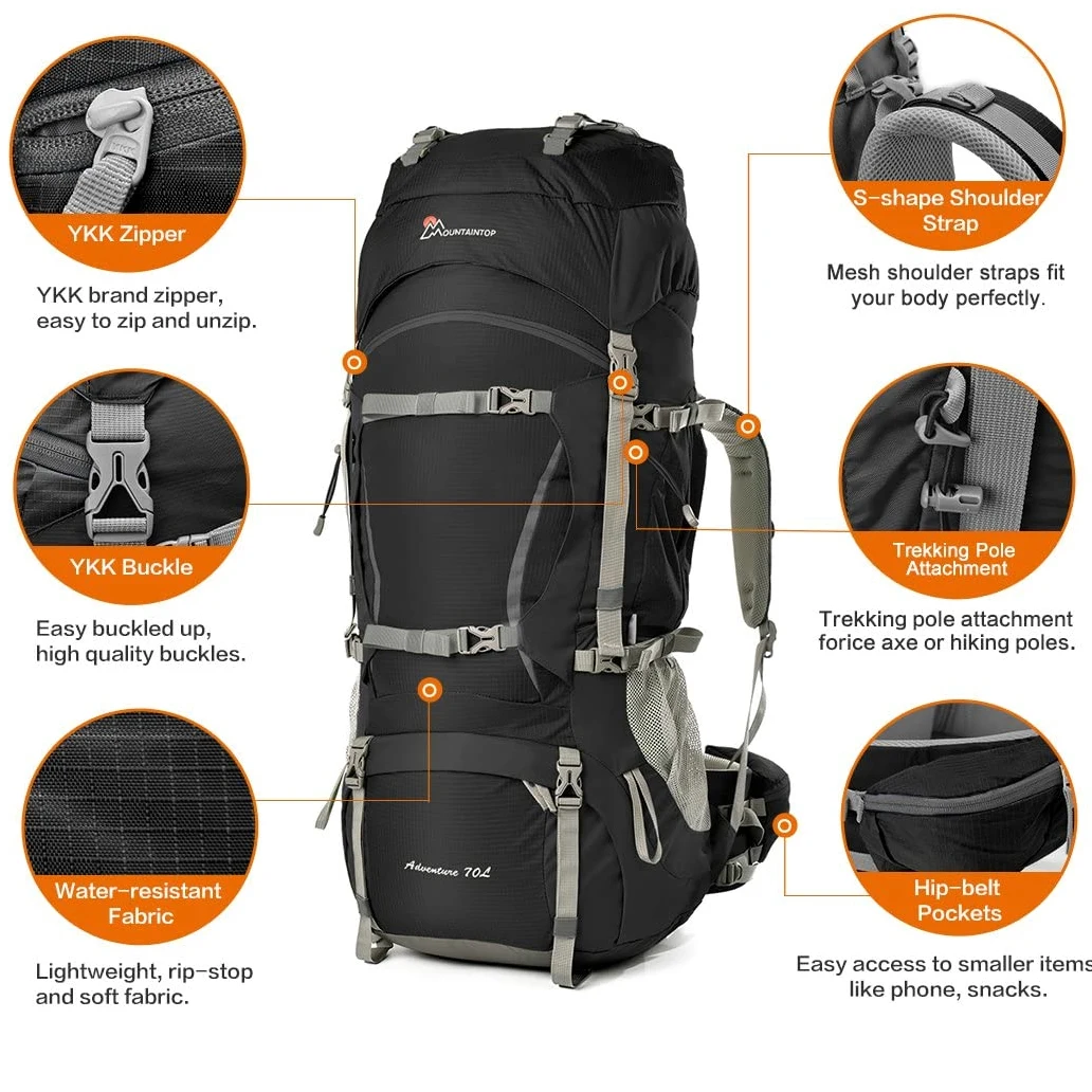 MOUNTAINTOP Trekkingrucksack Sac à dos de trekking Mixte (lot de 1)