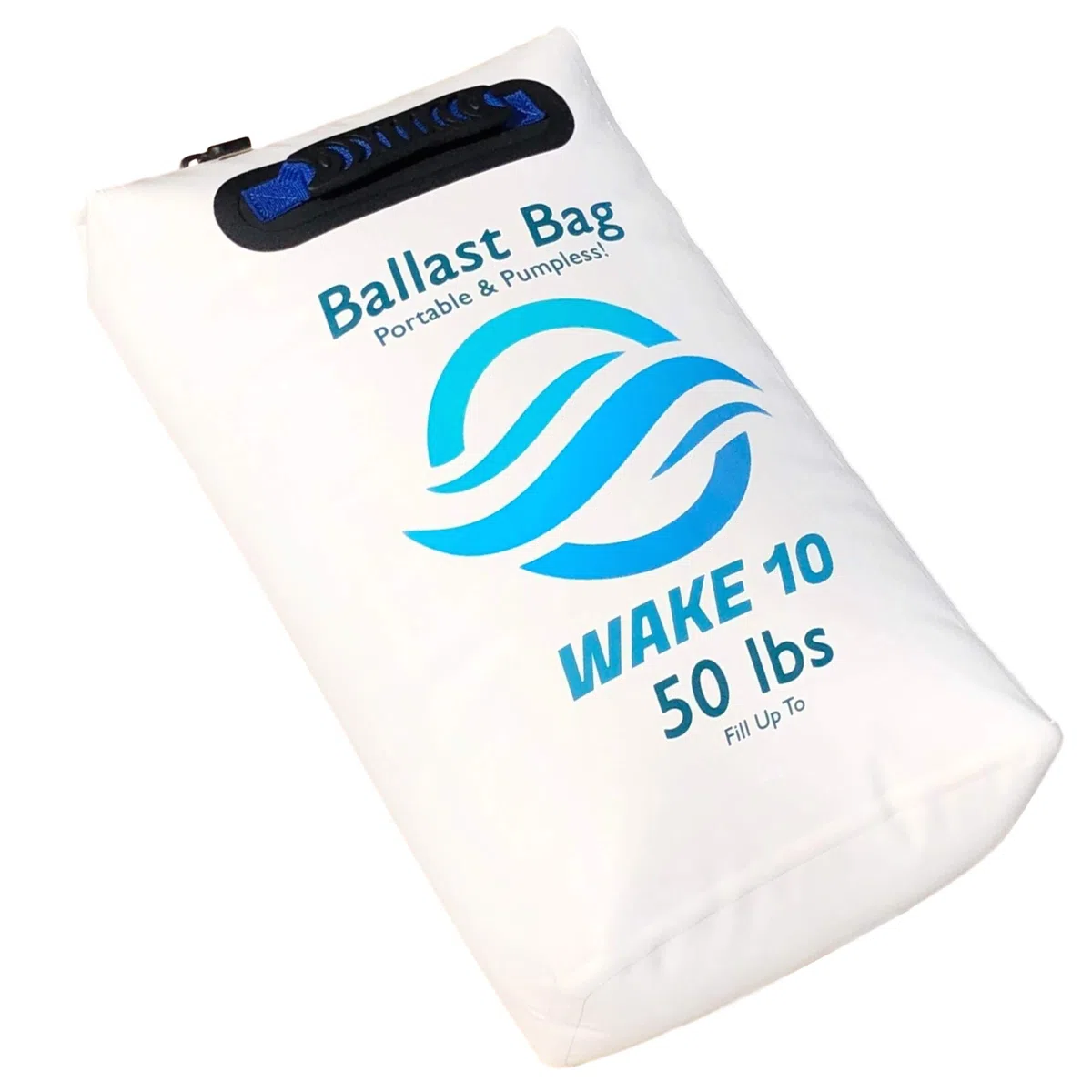 Sac de Ballast pour Bateau - Portable et sans Pompe - 50 LB - Wakesurf et Wakeboard, Blanc, Taille Unique