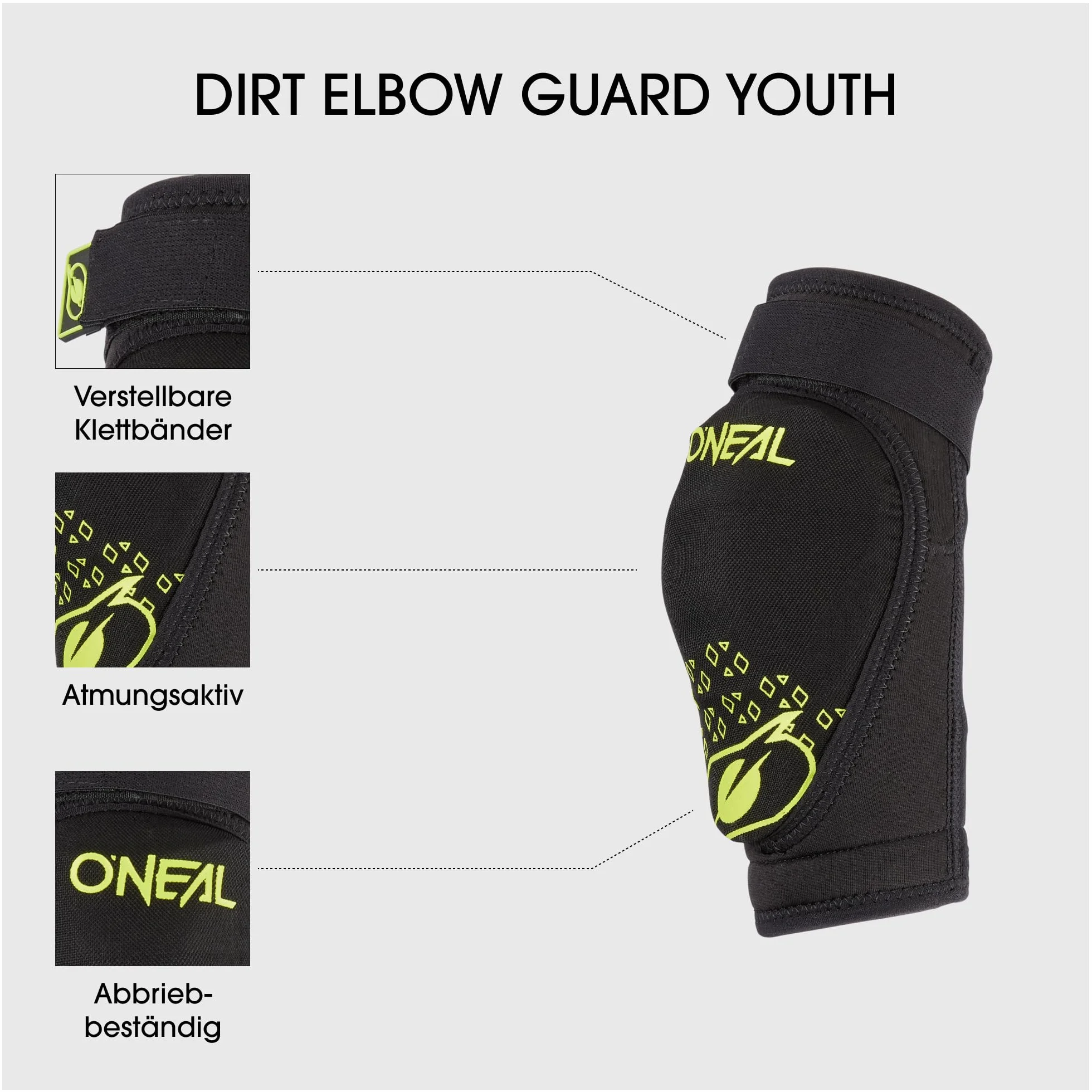O'NEAL Dirt Youth Elbow Guard V.23 Black/Neon Yellow