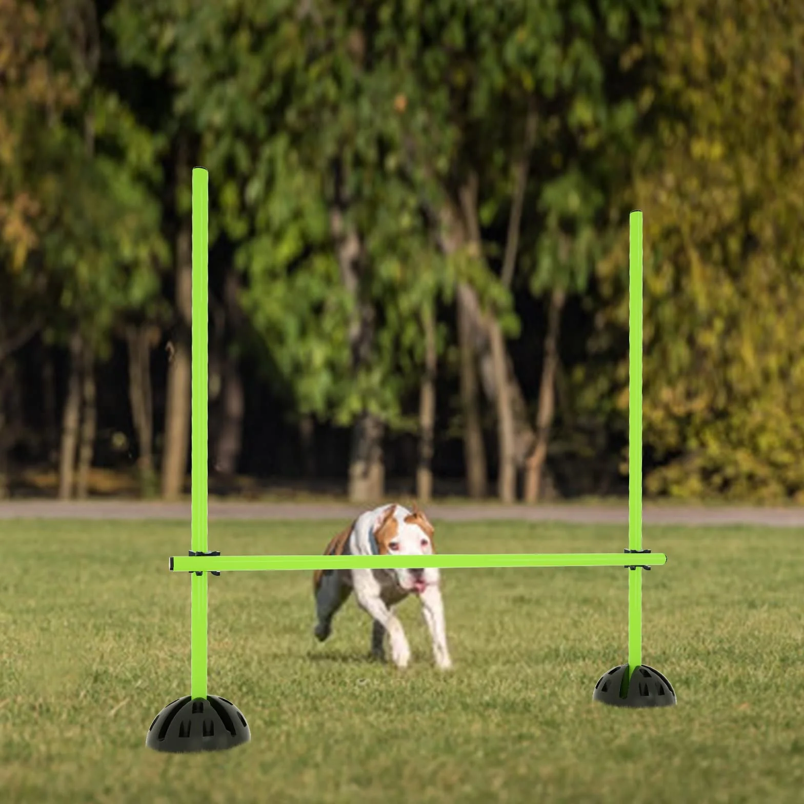 XMTECH Kit de barres de saut 100 cm, obstacles d'entraînement, coordination, dribble, mobilité (15 barres, 10 pieds, 10 clips)