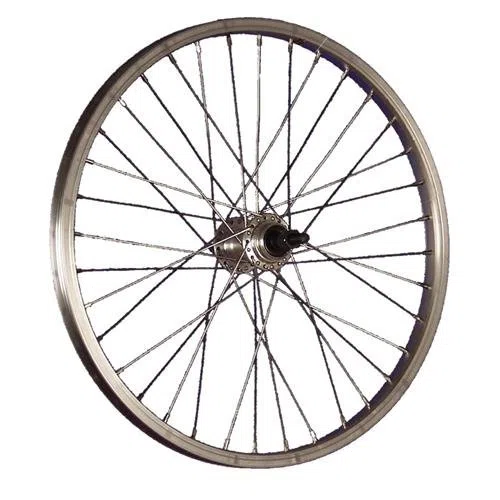 Roue arrière Büchel 20 Pouces, Jante Aluminium avec moyeu Roue Libre, 5-8 Vitesses - Argent