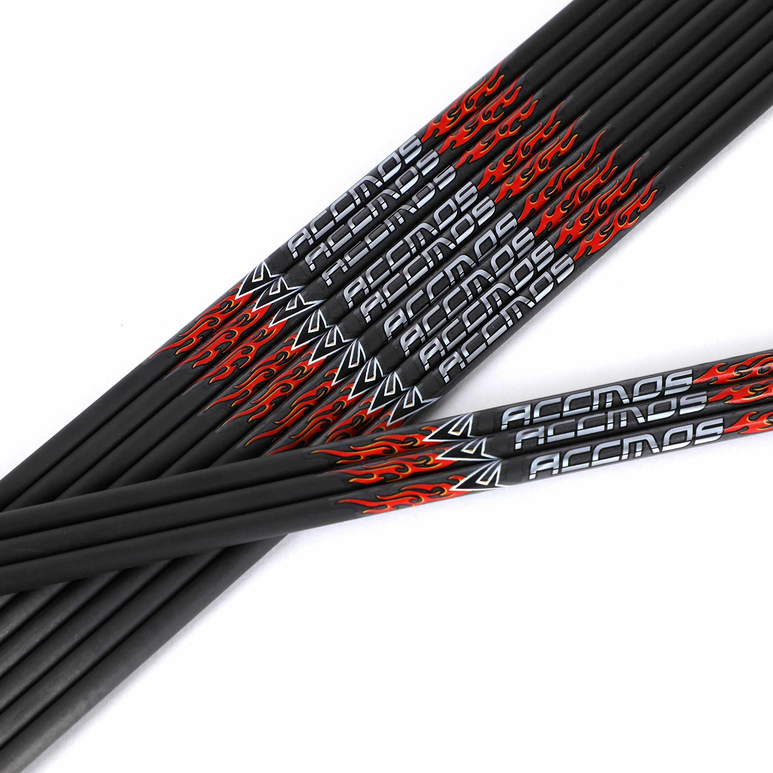 ACCMOS Spine 300 Arbres Flèche 33 Pouces Arbre Flèche Flèches Carbone DIY Tube Flèche Cible Fût Flèche de Chasse Arc à Poulies Arc Recurve Adulte Jeunesse Tir à l’Arc Entraînement 12pcs