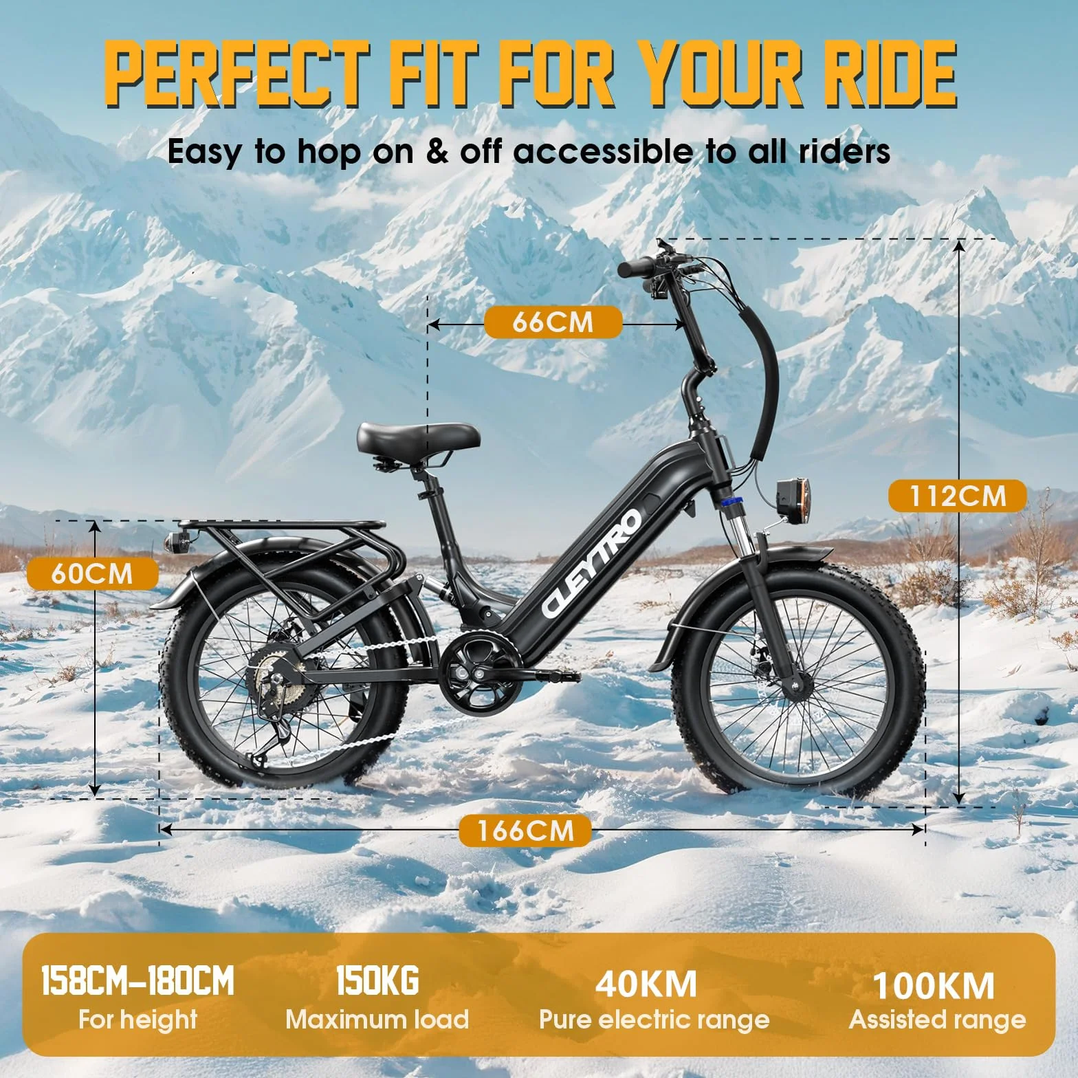 Lohang Vélo électrique Adulte, Roues de 20 Pouces, Batterie Lithium Amovible 48 V 15,6 Ah, autonomie de 40 à 100 km, Suspension intégrale, 7 Vitesses. Noir/Rouge