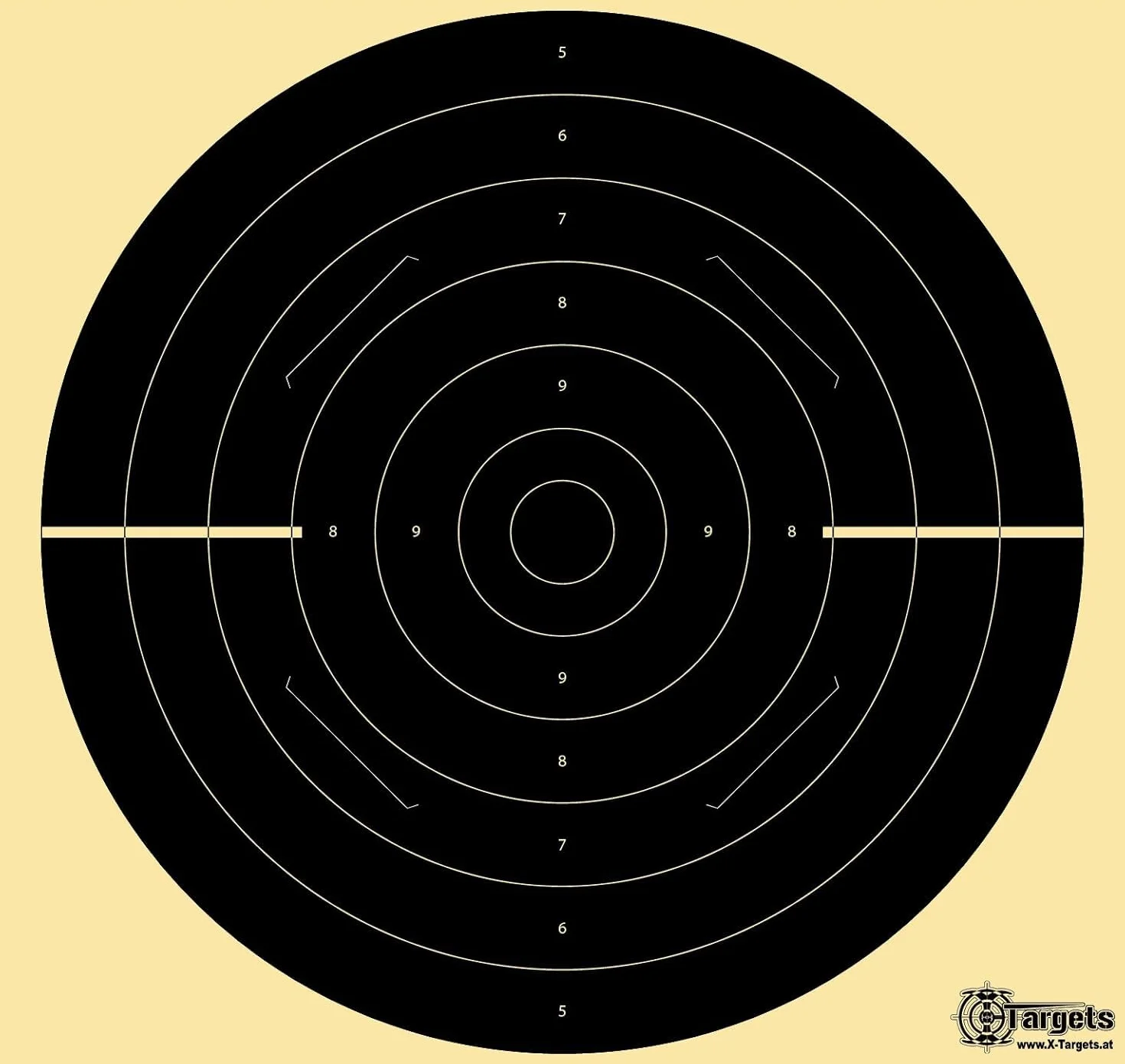 X-Targets Ensemble de cibles 140 pièces Standard/Duel Target / 52x55 cm et 26x26 cm/Carton de cibles de tir 200 g/m² Chamois