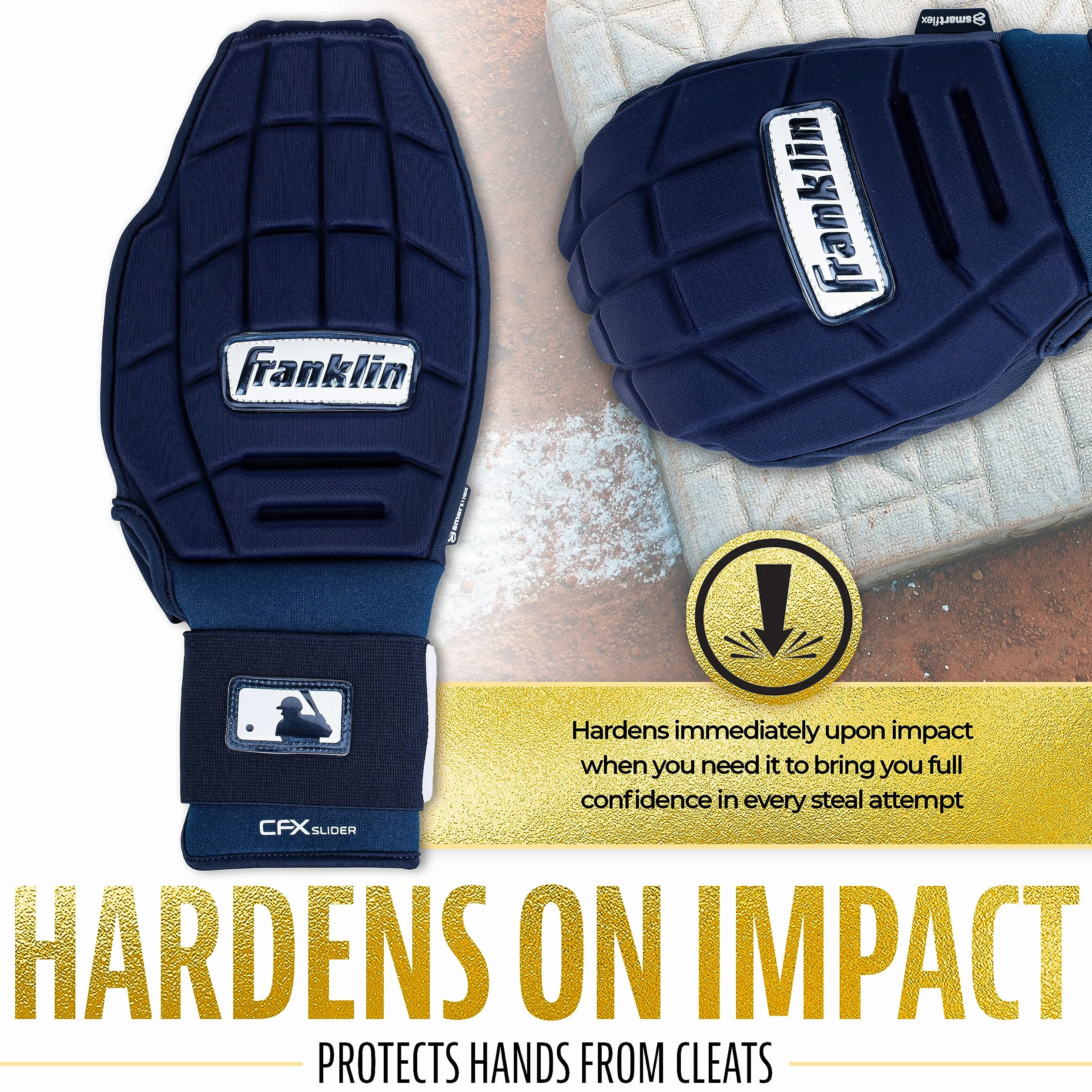 Franklin Sports Cfx Prt Adult Protective Baserunning Sliding Glove Gants de Protection Unisexe