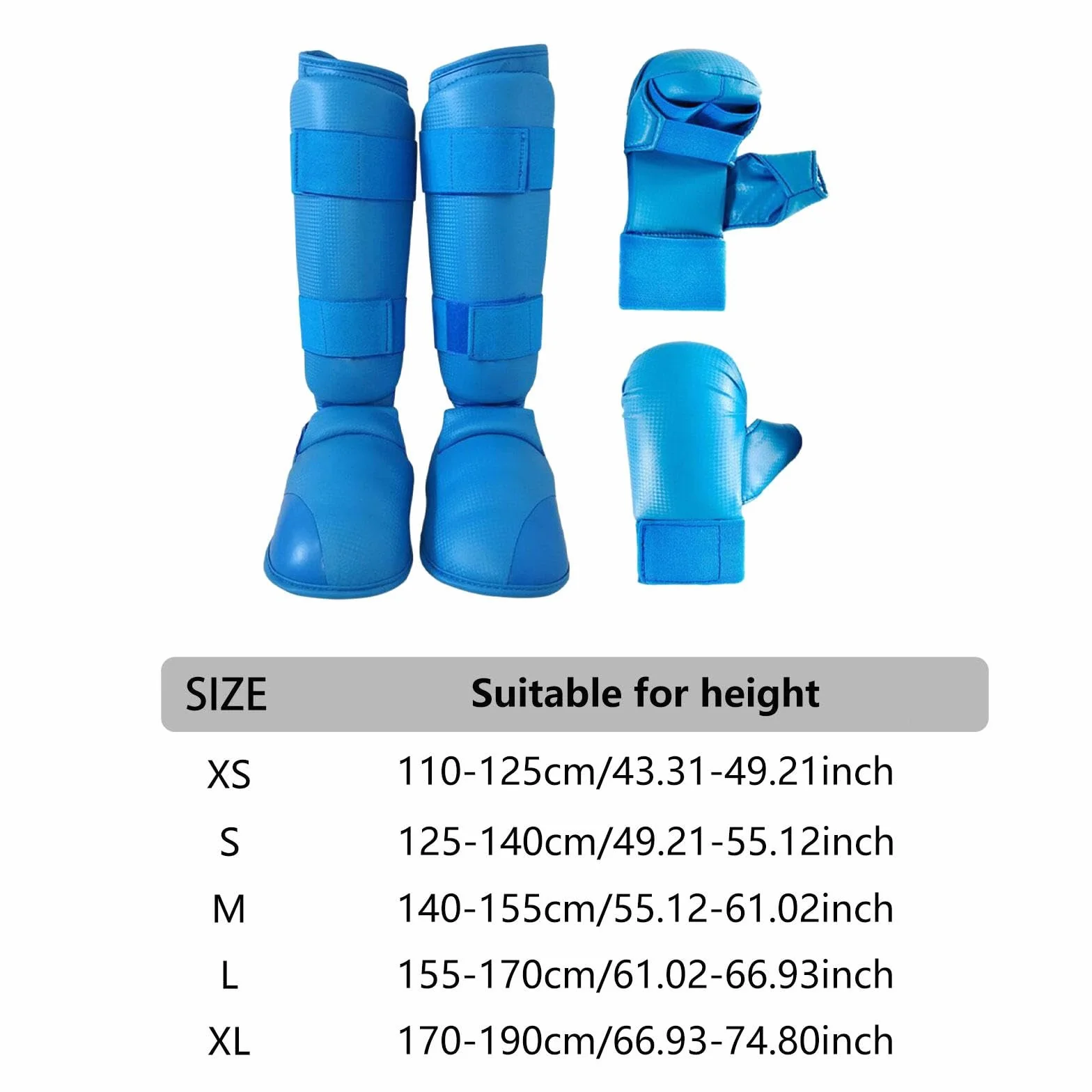 Oshhni Ensemble d'équipement de karaté, Gants de Boxe, protège-Tibias, Gants de Frappe pour entraînement de Taekwondo, Gants de Frappe, équipement pour