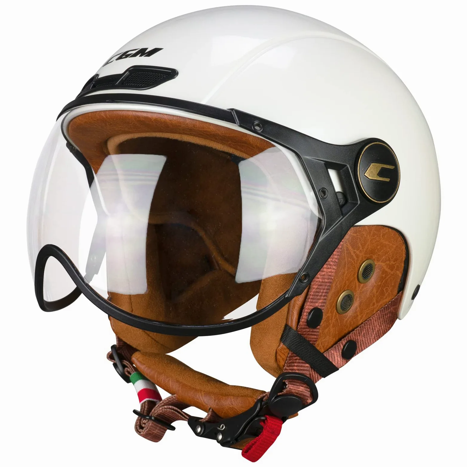 CGM EBI Casque de Ski Unisexe Adulte, Blanc nacré, S (55-56cm)