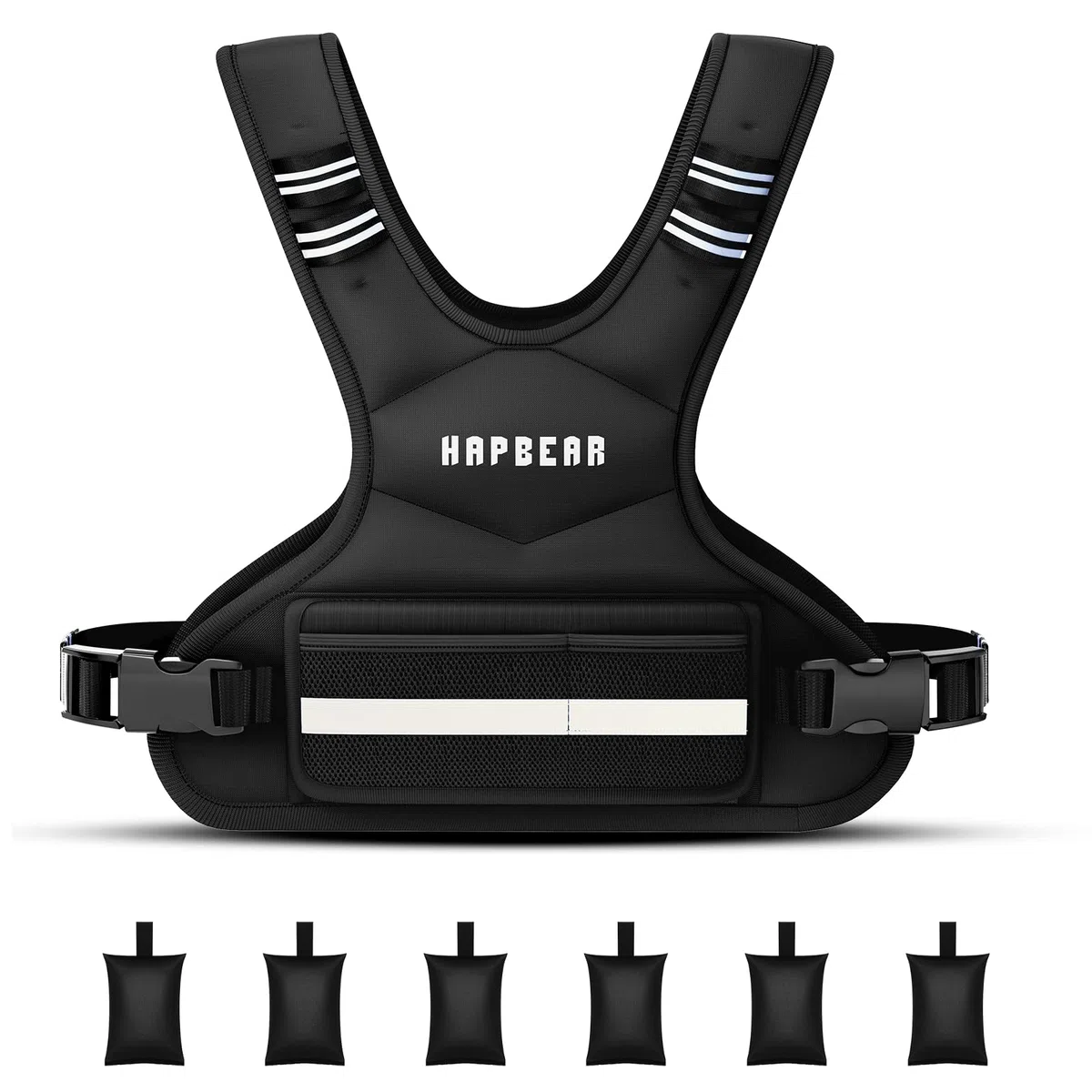 HAPBEAR Gilet Lesté - Réglable de 1,8 à 4,5 kg, Gilets Lestés pour l'Entraînement à Domicile, la Course à Pied et la Musculation