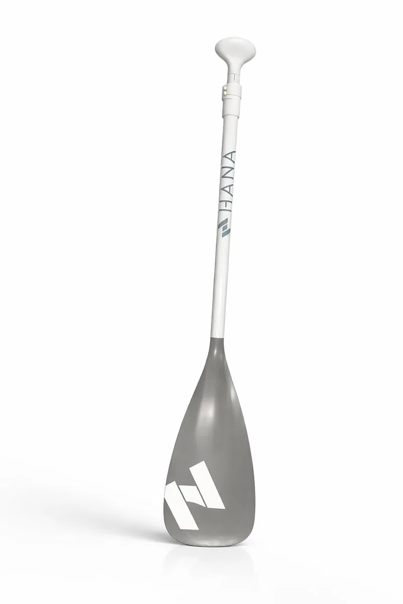 HANA Pagaie de Longe CÔTE et Marche Aquatique – Réglable 100-130 cm – Ultra Légère 520g – Manche Aluminium Anti-Corrosion & Pales Nylon – Poignée Ergonomique en T – 2 Parties