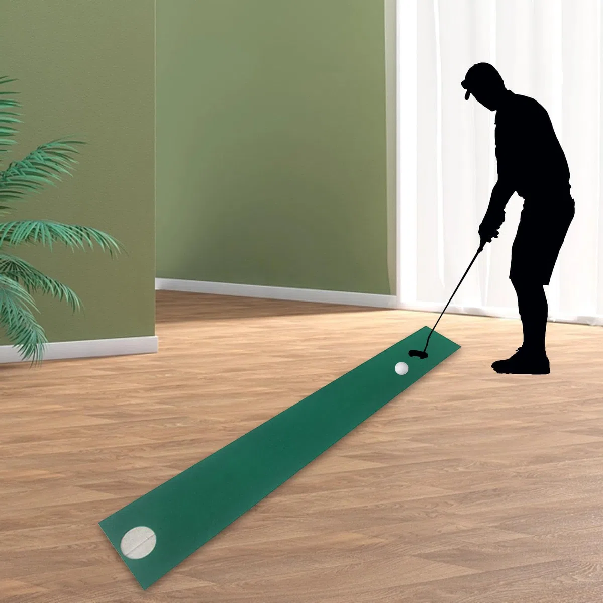 harayaa Tapis de Putting de Golf Tapis de Pratique de Golf Léger Améliorant Les Compétences de Putting