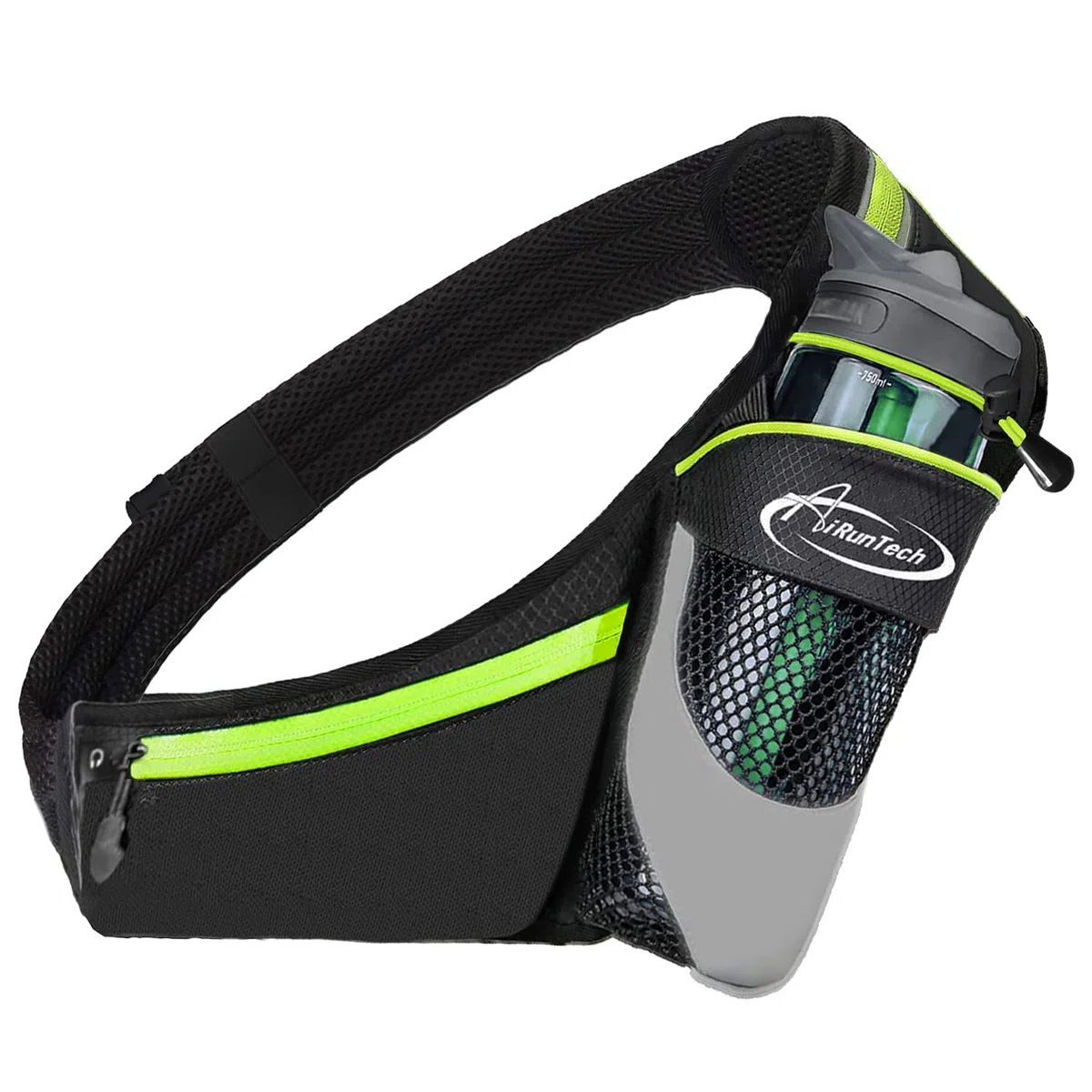 AiRunTech Ceinture de Course avec Porte-Bouteille d'eau sans Rebond Ceinture d'hydratation pour Coureurs, Without Bottle Hydration Belt（GR）